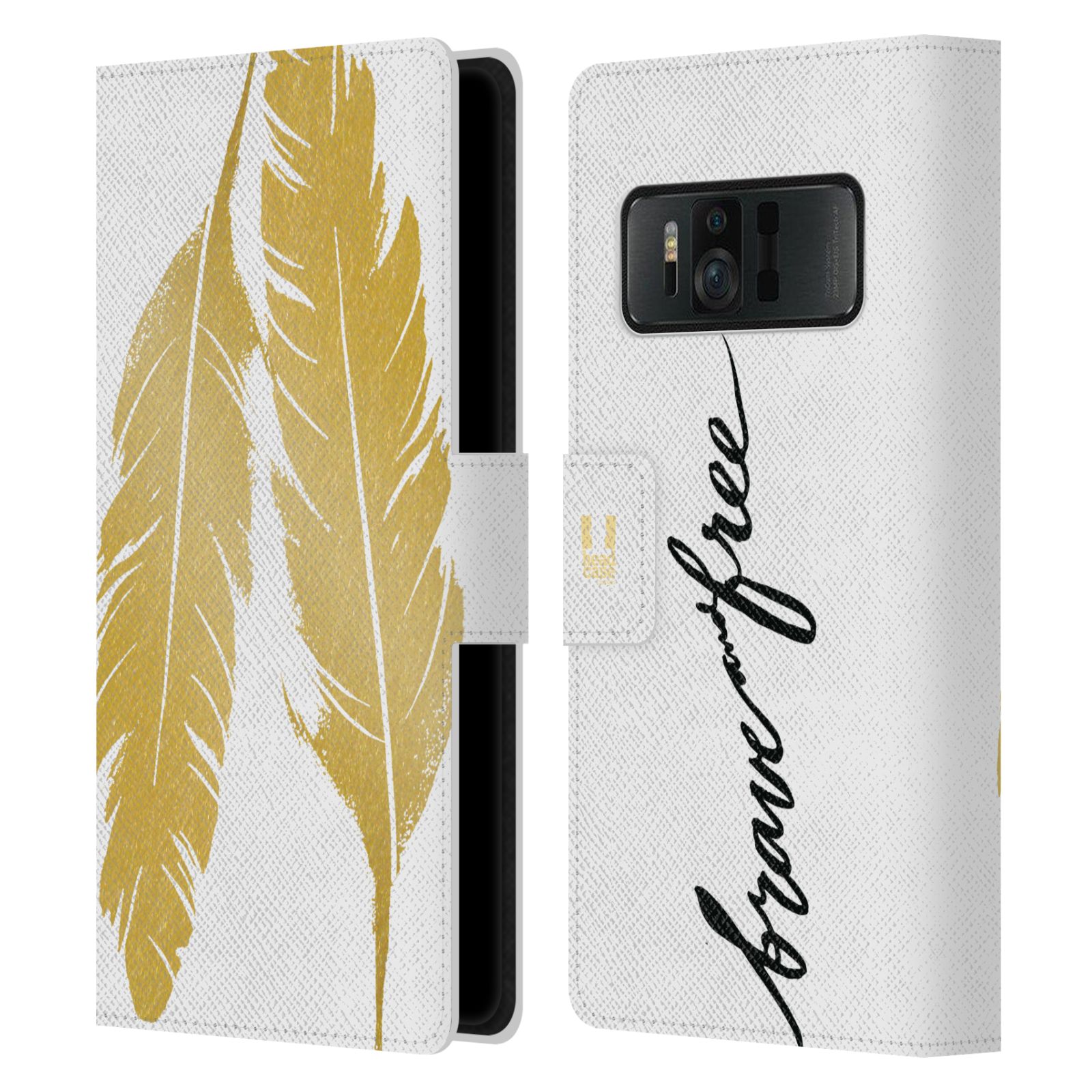Pouzdro na mobil Asus Zenfone AR ZS571KL - Head Case - Fashion zlaté pírka