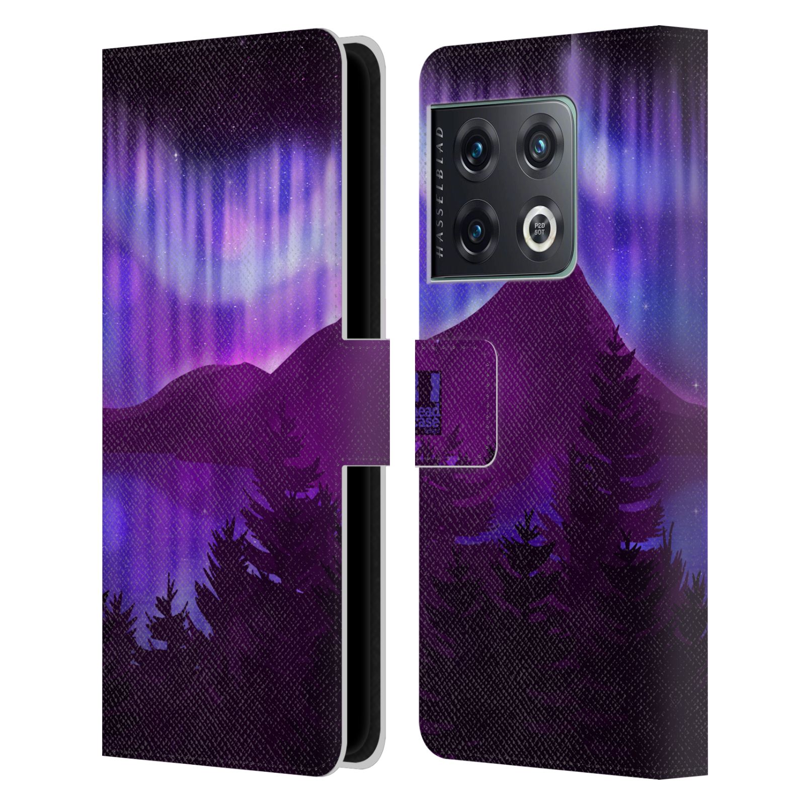 Pouzdro na mobil OnePlus 10 PRO - HEAD CASE - Hory a lesy fialový odstín