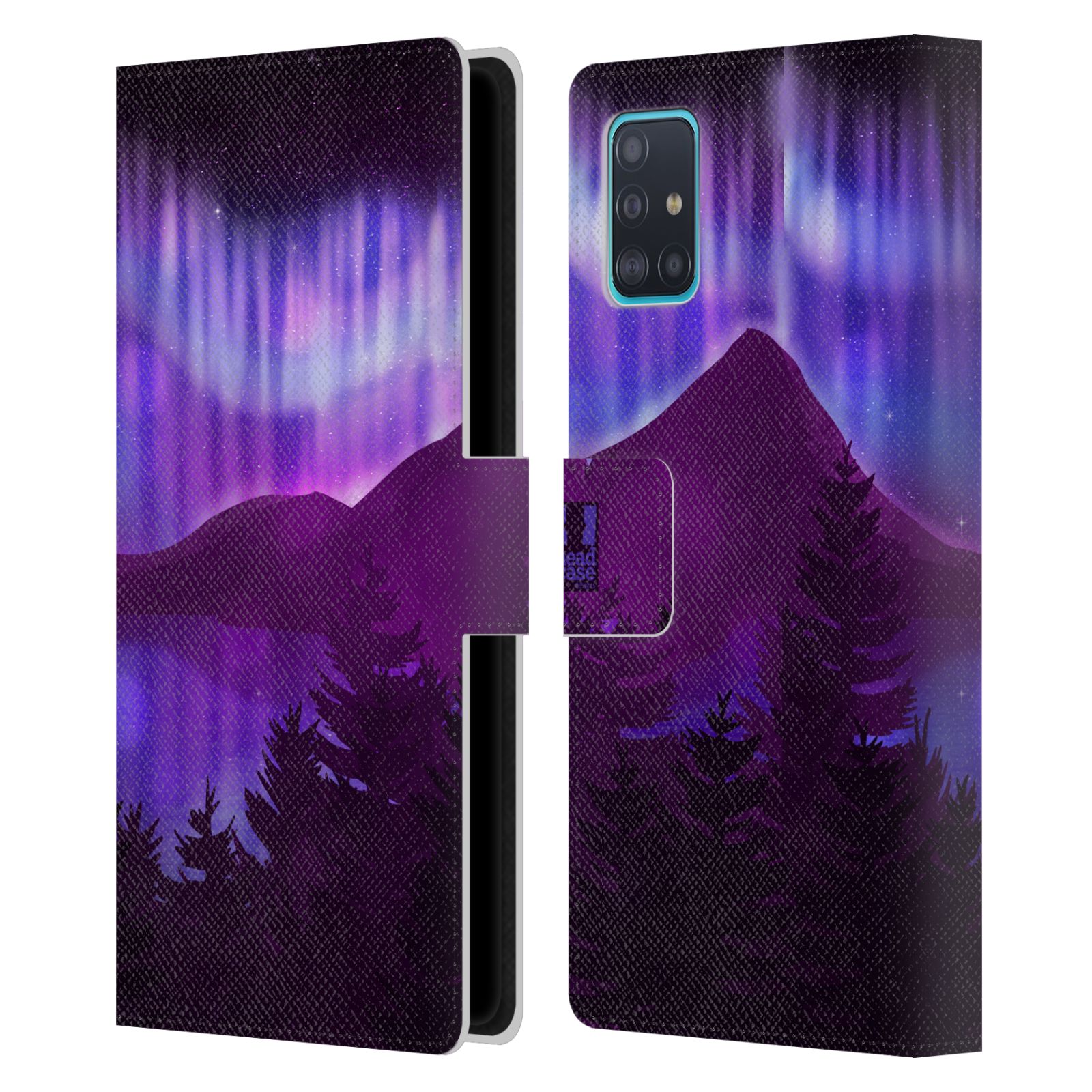 Pouzdro na mobil Samsung Galaxy A51 - HEAD CASE - Hory a lesy fialový odstín