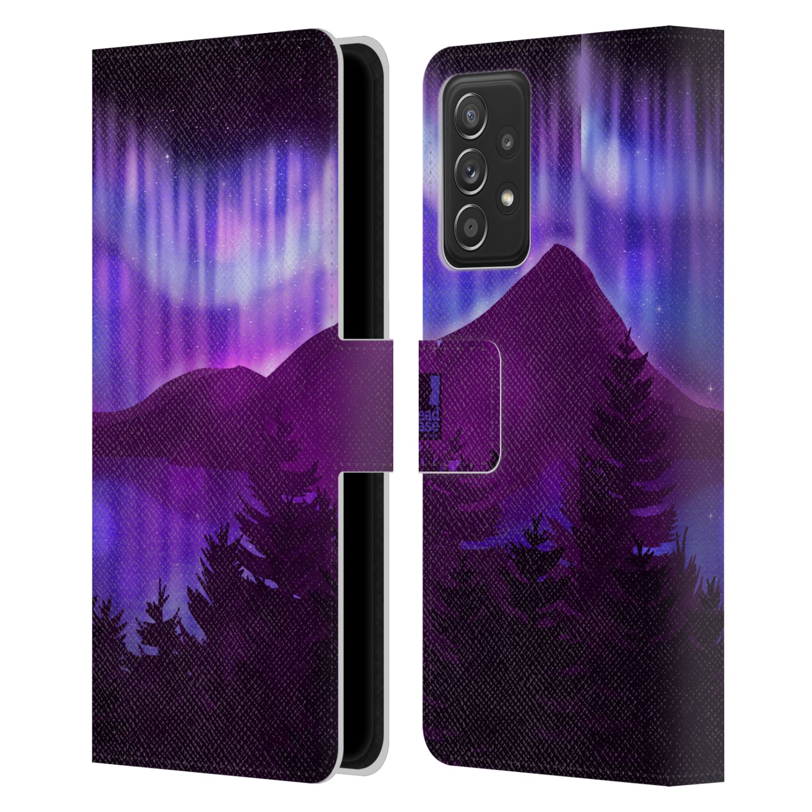 Pouzdro na mobil Samsung Galaxy A52 / A52 G - HEAD CASE - Hory a lesy fialový odstín