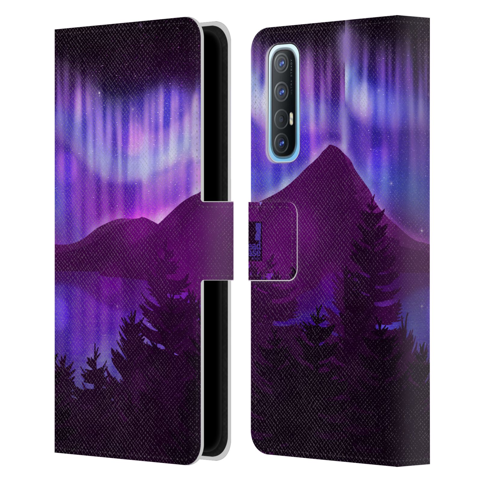 Pouzdro na mobil Oppo Find X2 NEO - HEAD CASE - Hory a lesy fialový odstín