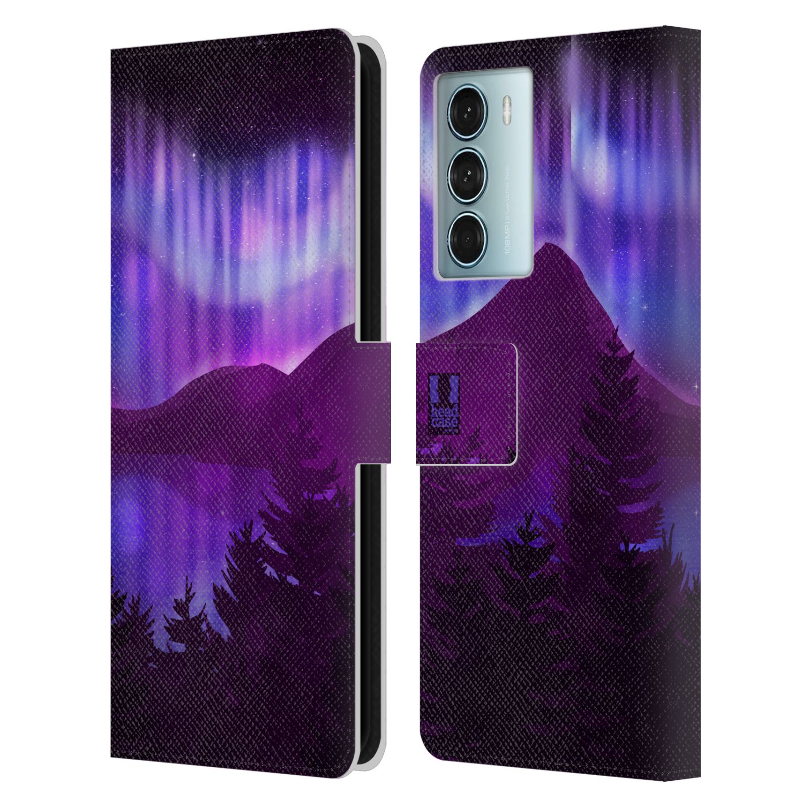 Pouzdro na mobil Motorola Moto G200 5G - HEAD CASE - Hory a lesy fialový odstín