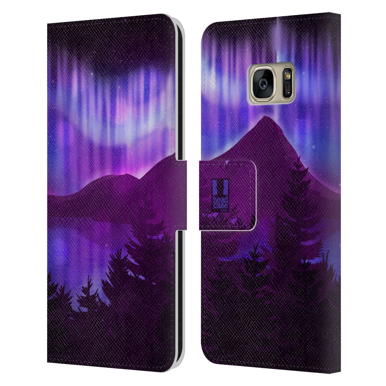 Pouzdro na mobil Samsung Galaxy S7 - HEAD CASE - Hory a lesy fialový odstín