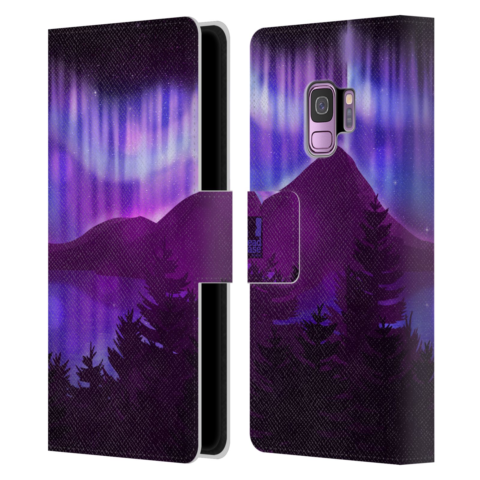 Pouzdro na mobil Samsung Galaxy S9 - HEAD CASE - Hory a lesy fialový odstín