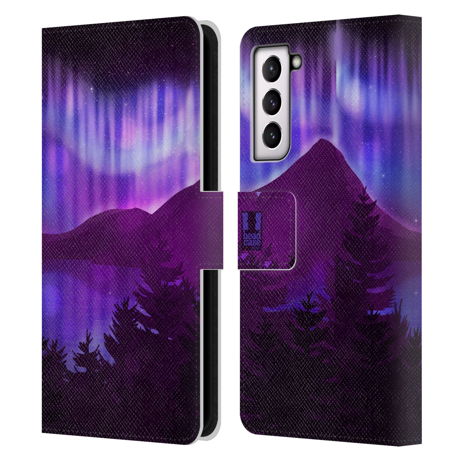 Pouzdro na mobil Samsung Galaxy S21 / S21 5G - HEAD CASE - Hory a lesy fialový odstín