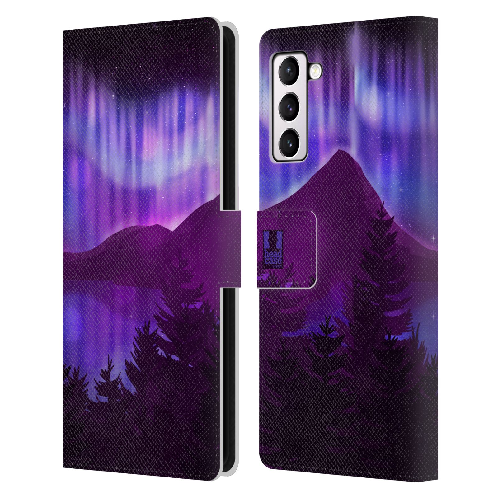 Pouzdro na mobil Samsung Galaxy S21+ 5G  - HEAD CASE - Hory a lesy fialový odstín