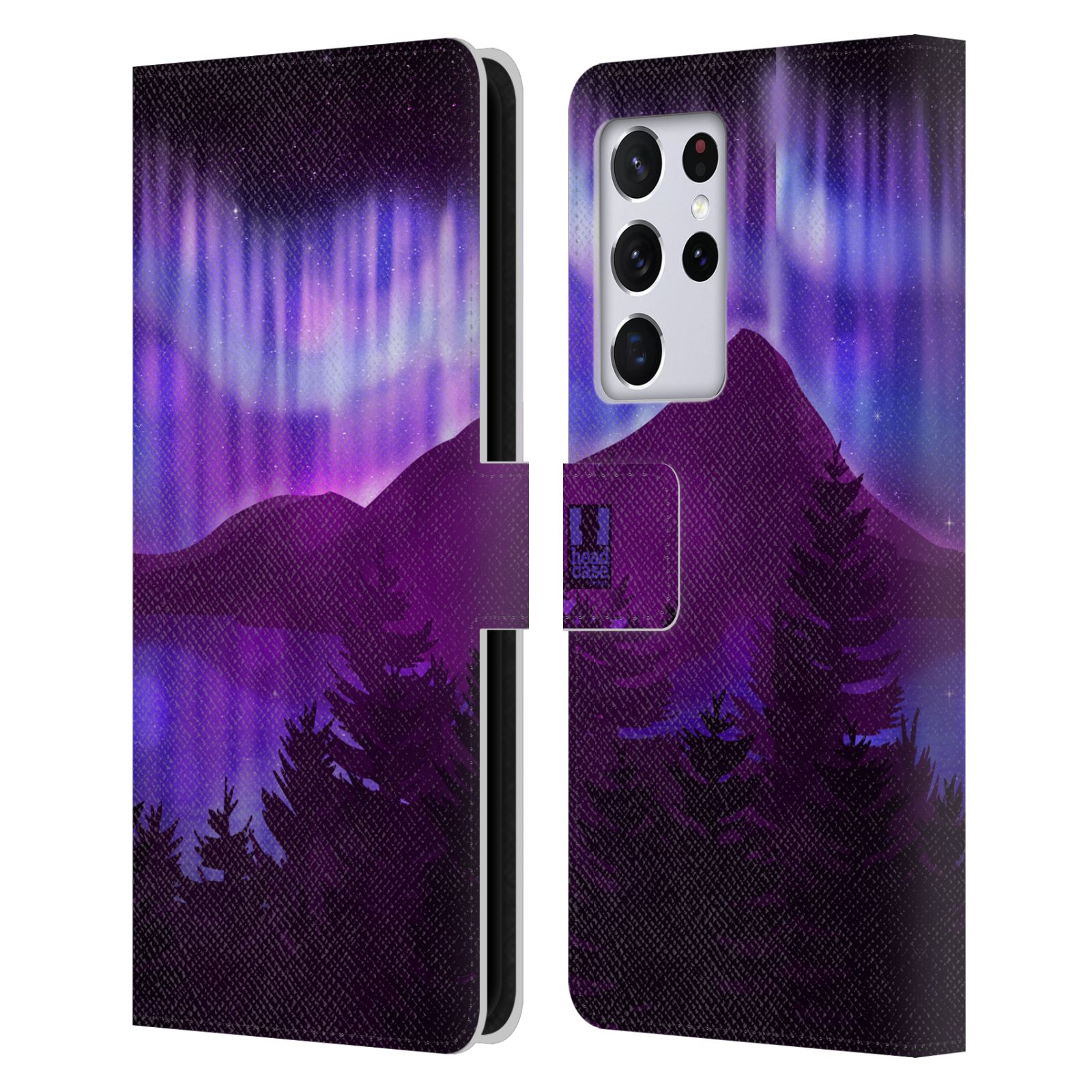 Pouzdro na mobil Samsung Galaxy S21 ULTRA 5G  - HEAD CASE - Hory a lesy fialový odstín