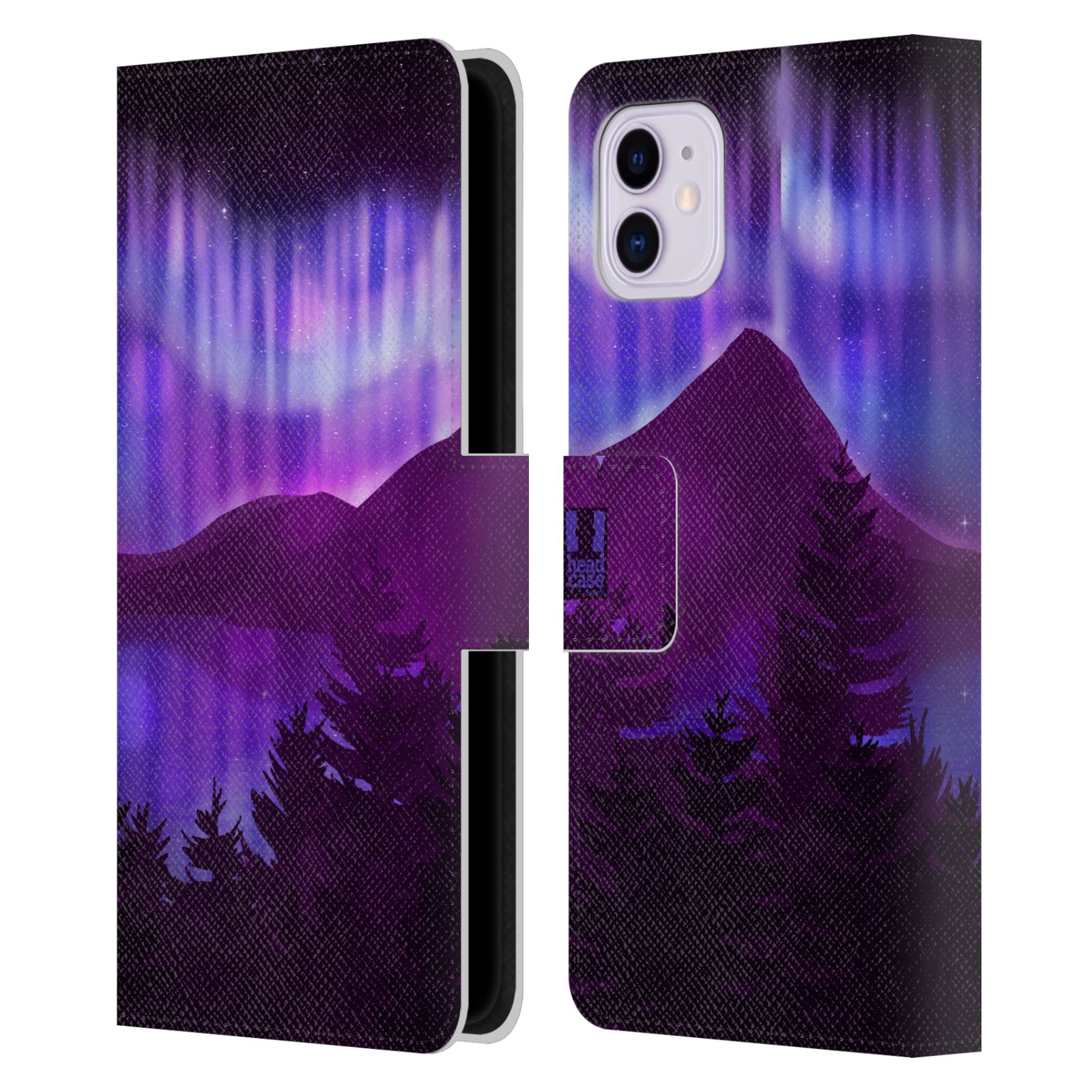 Pouzdro na mobil Apple Iphone 11 - HEAD CASE - Hory a lesy fialový odstín