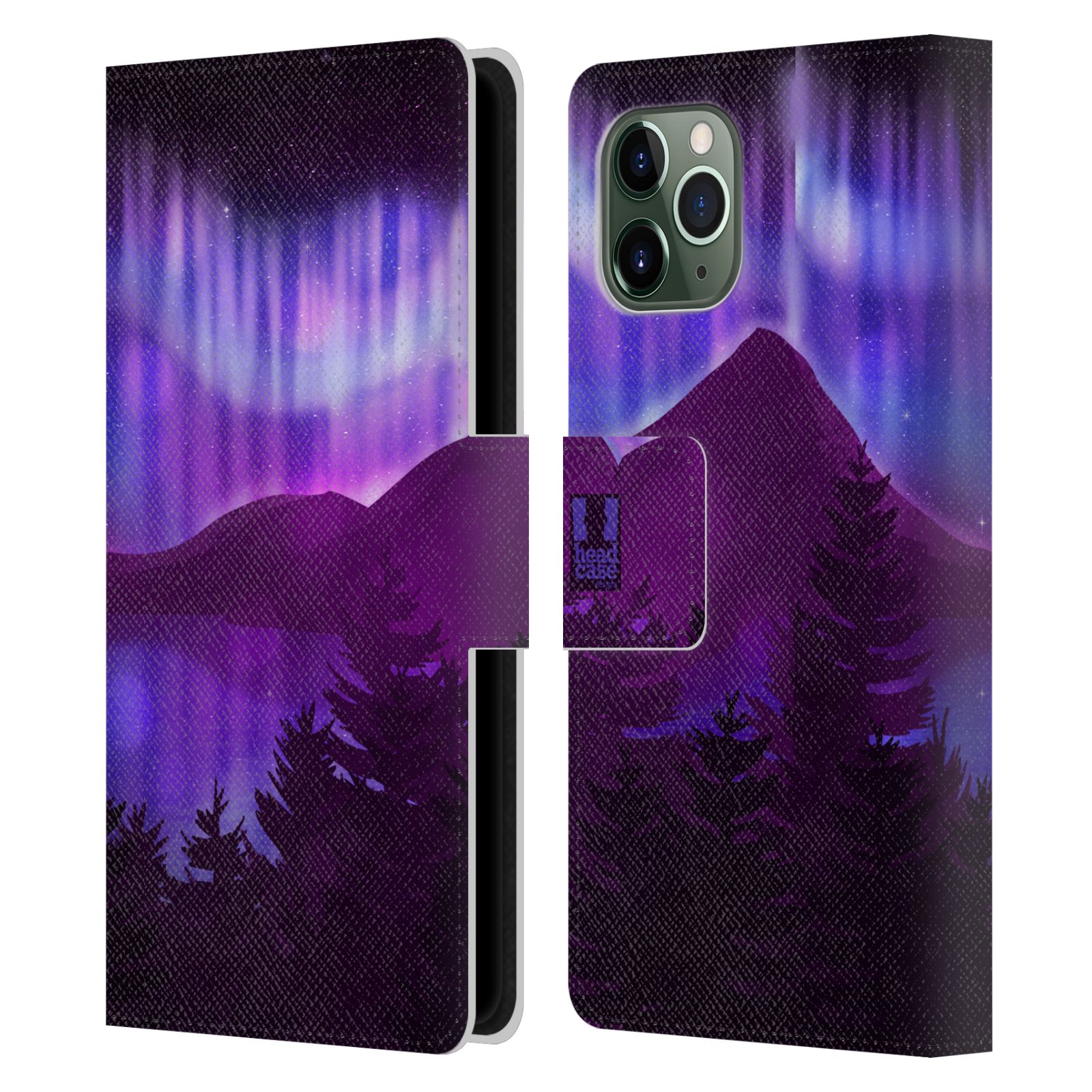 Pouzdro na mobil Apple Iphone 11 Pro - HEAD CASE - Hory a lesy fialový odstín