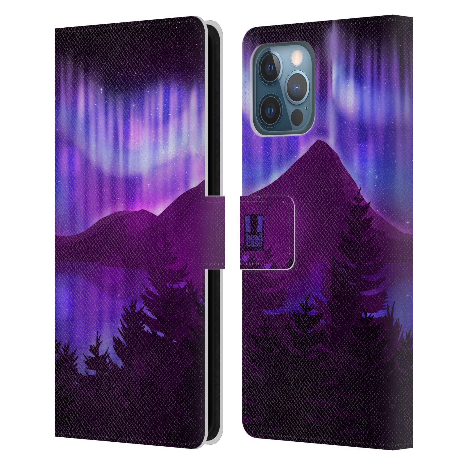 Pouzdro na mobil Apple Iphone 12 Pro Max - HEAD CASE - Hory a lesy fialový odstín