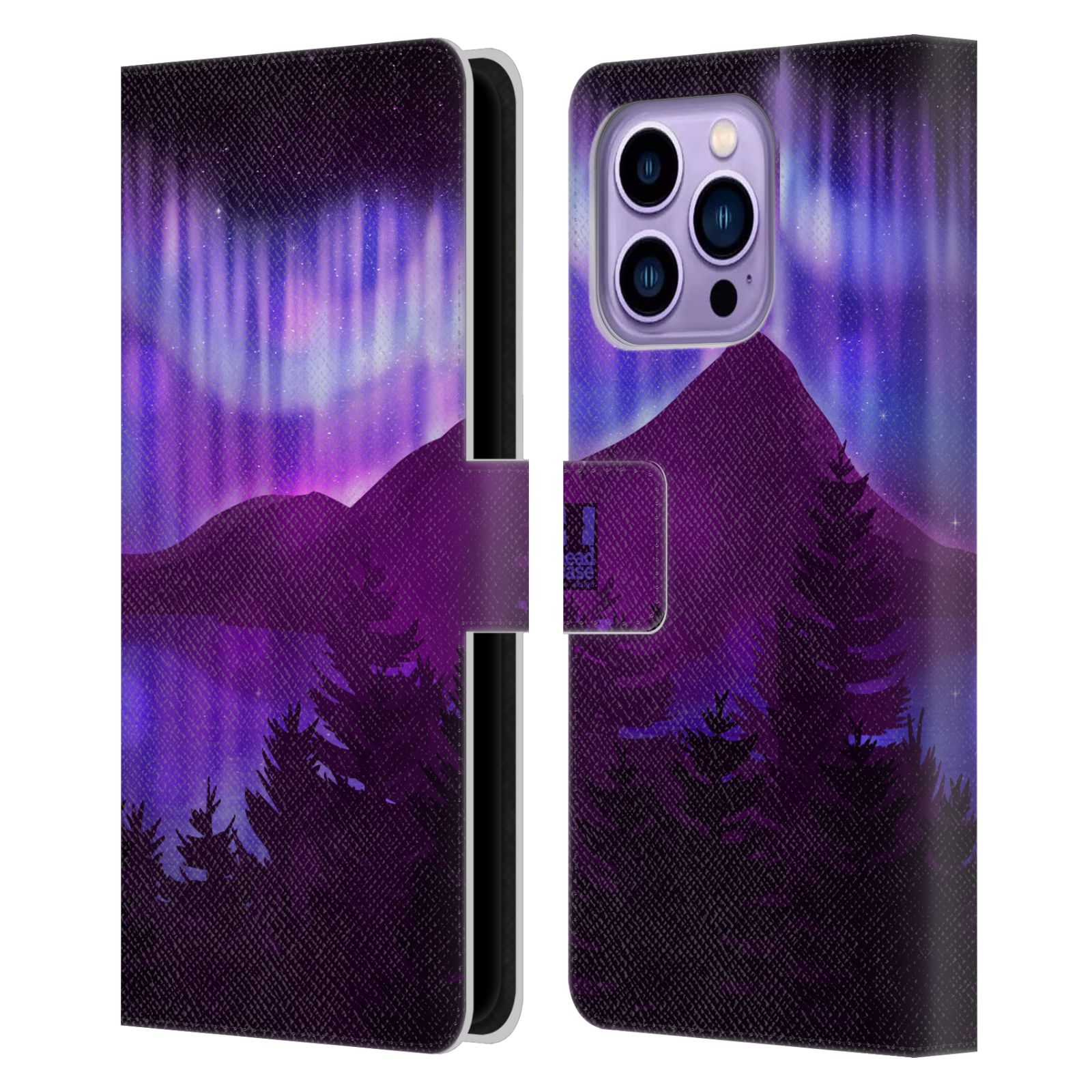 Pouzdro na mobil Apple Iphone 14 PRO MAX - HEAD CASE - Hory a lesy fialový odstín