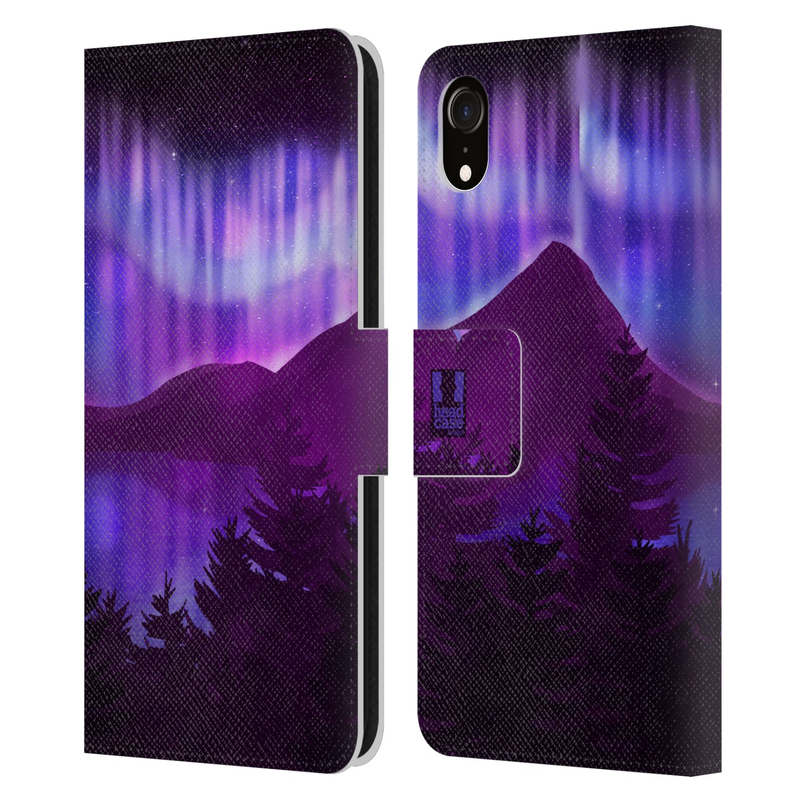 Pouzdro na mobil Apple Iphone XR - HEAD CASE - Hory a lesy fialový odstín
