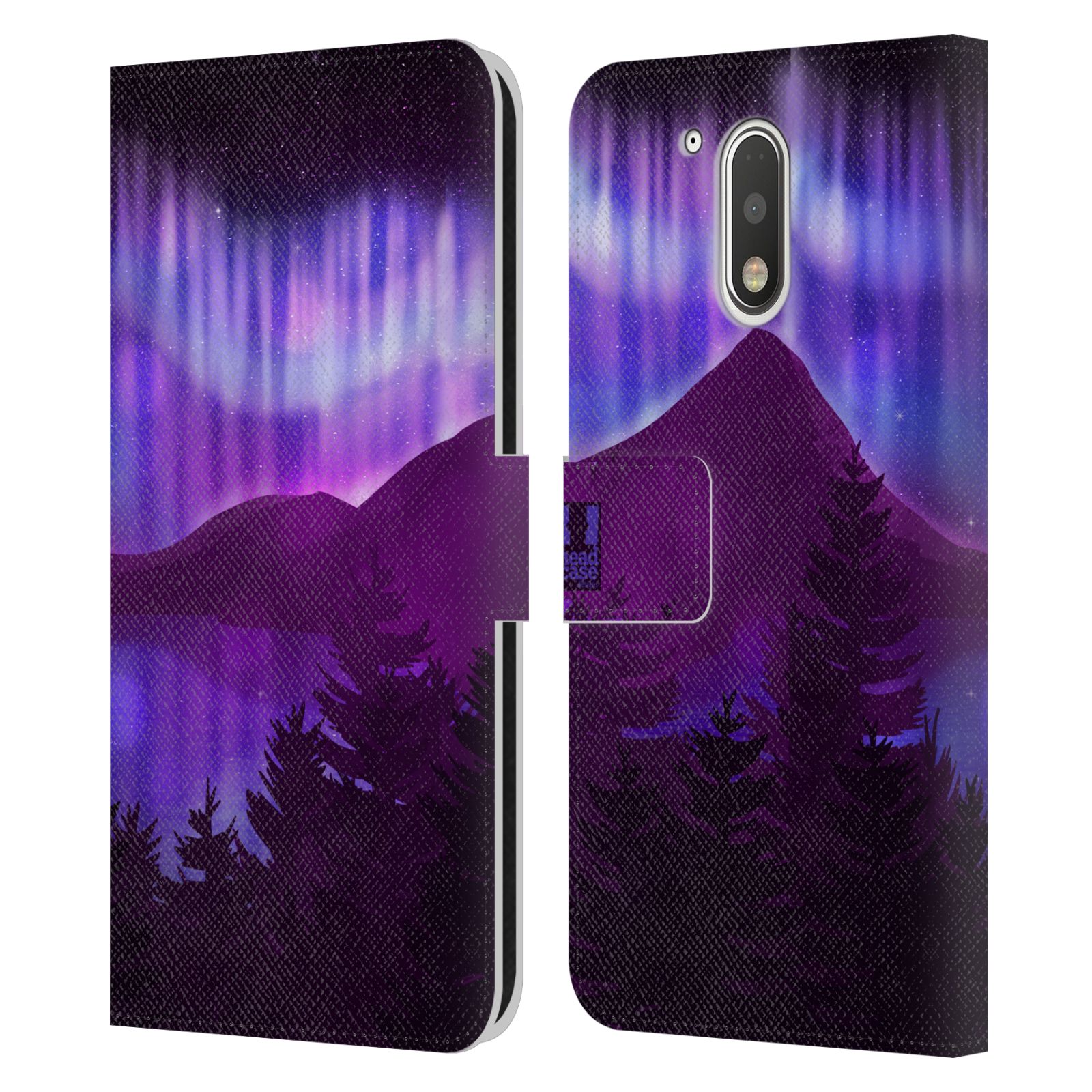 Pouzdro na mobil Motorola Moto G41 - HEAD CASE - Hory a lesy fialový odstín