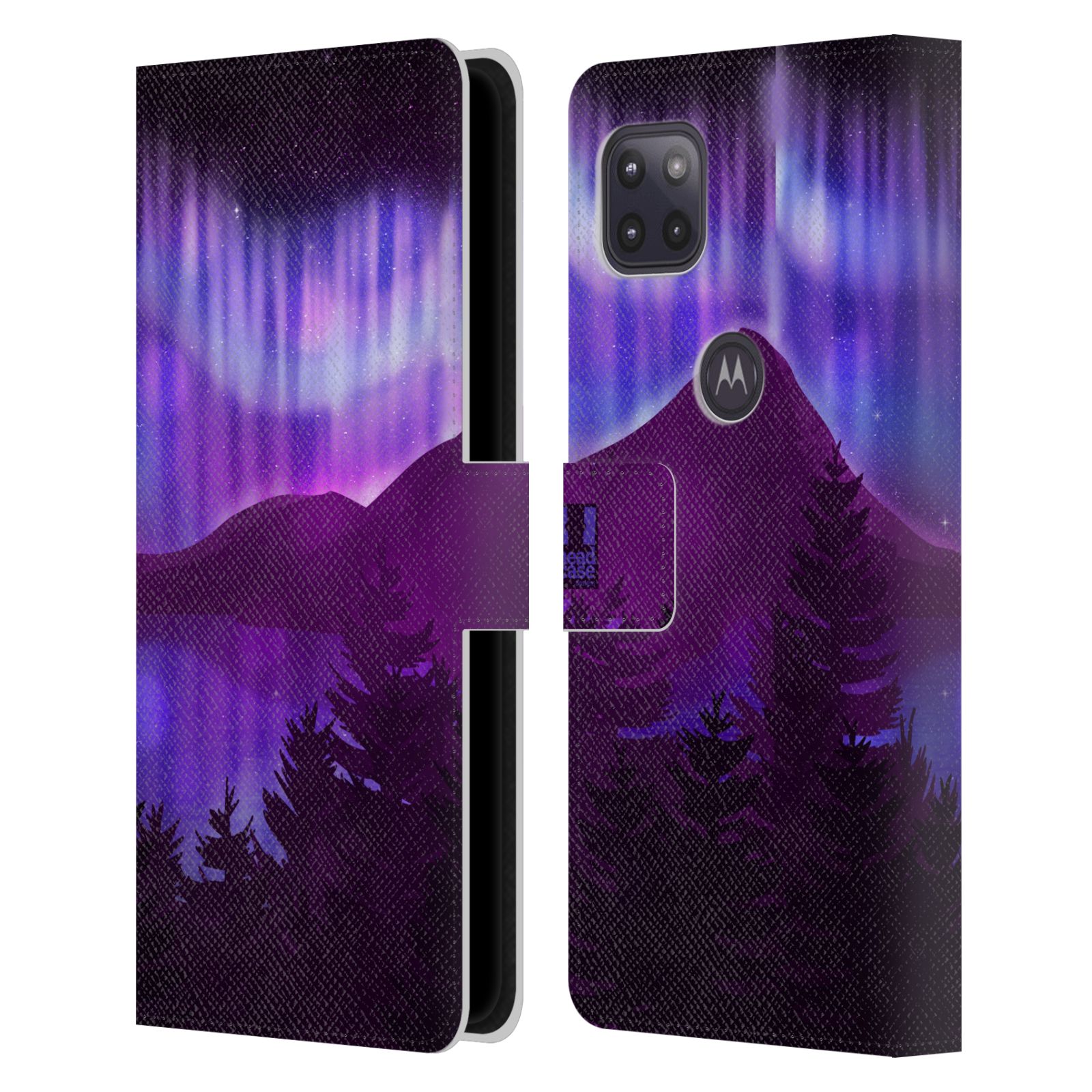 Pouzdro na mobil Motorola Moto G 5G - HEAD CASE - Hory a lesy fialový odstín