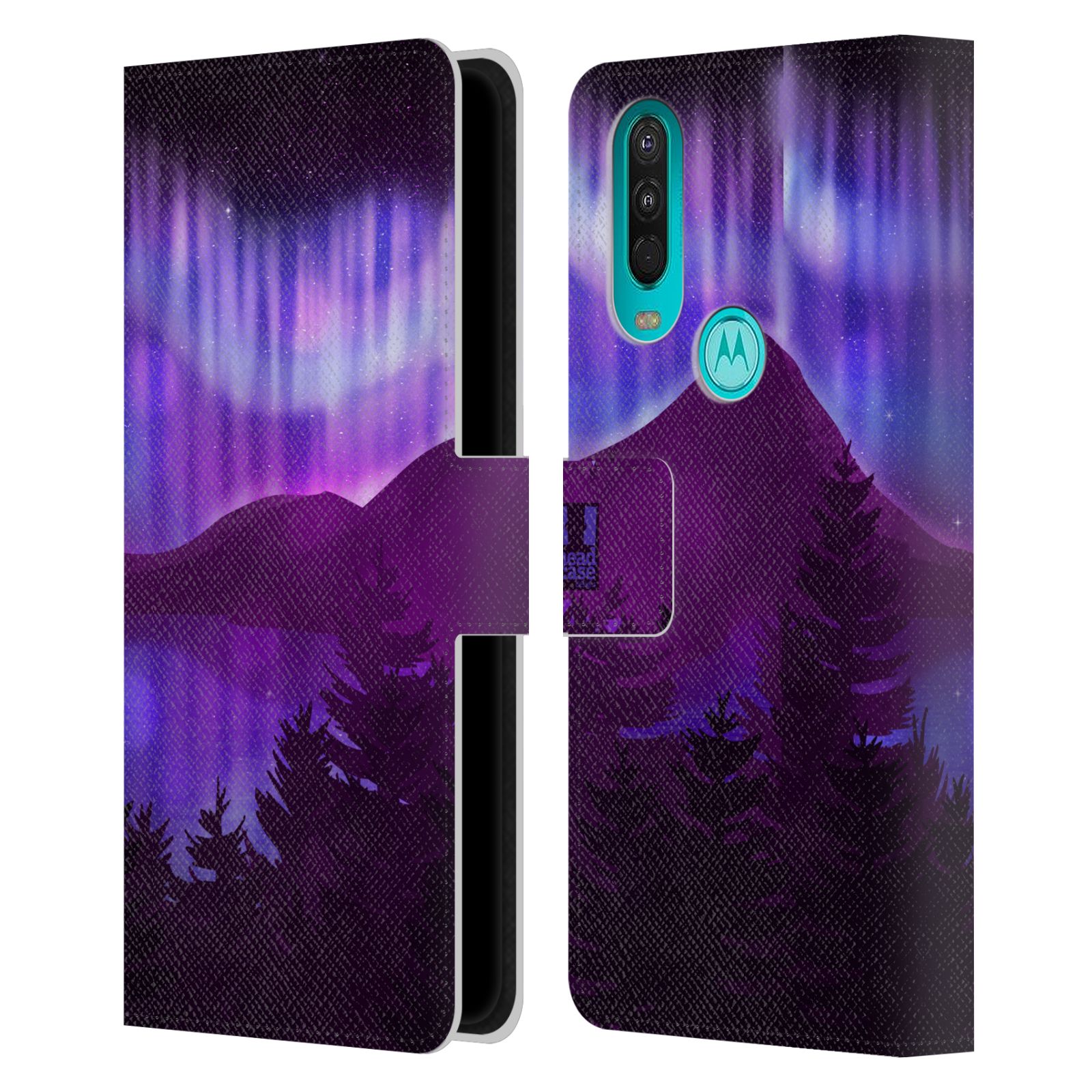 Pouzdro na mobil Oppo A54 5G - HEAD CASE - Hory a lesy fialový odstín