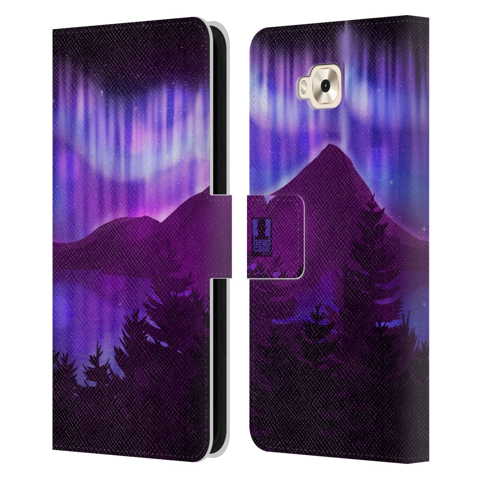 Pouzdro na mobil Asus Zenfone 4 Selfie ZD553KL  - HEAD CASE - Hory a lesy fialový odstín