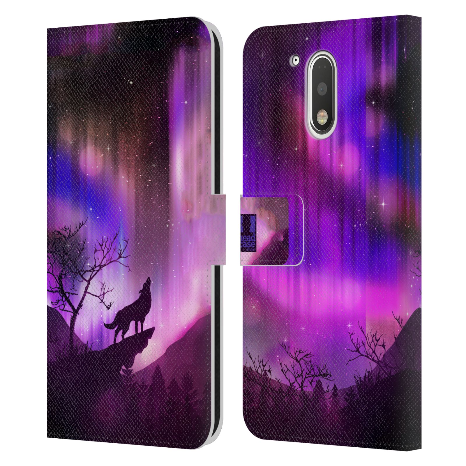 HEAD CASE Pouzdro pro mobil Motorola Moto G41 - Vlk a polární záře