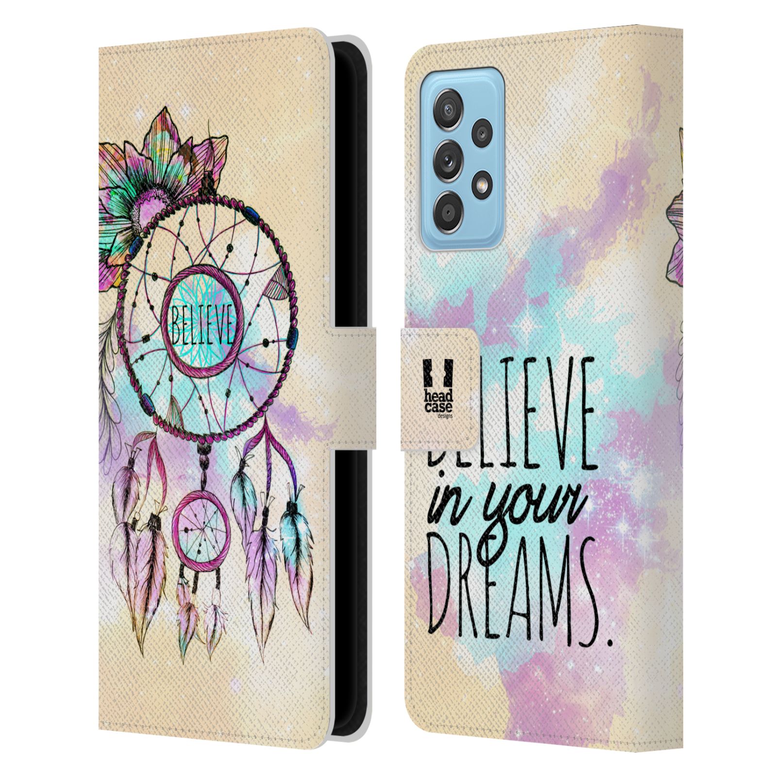 HEAD CASE Pouzdro pro mobil Samsung Galaxy A72 / A72 5G - Květinový lapač snů barevný
