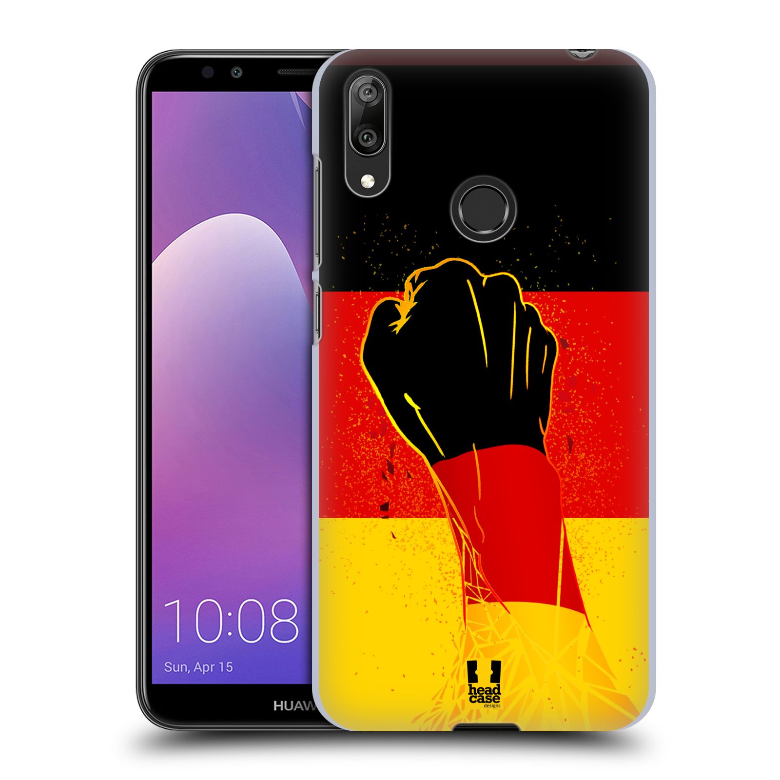 Pouzdro na mobil Huawei Y7 2019 - Head Case - Sport fotbal fanoušek ruka