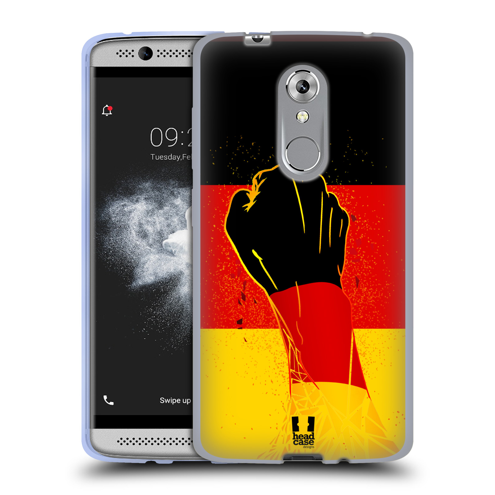 HEAD CASE silikonový obal na mobil ZTE Axon 7 MINI Sport fotbal fanoušek ruka