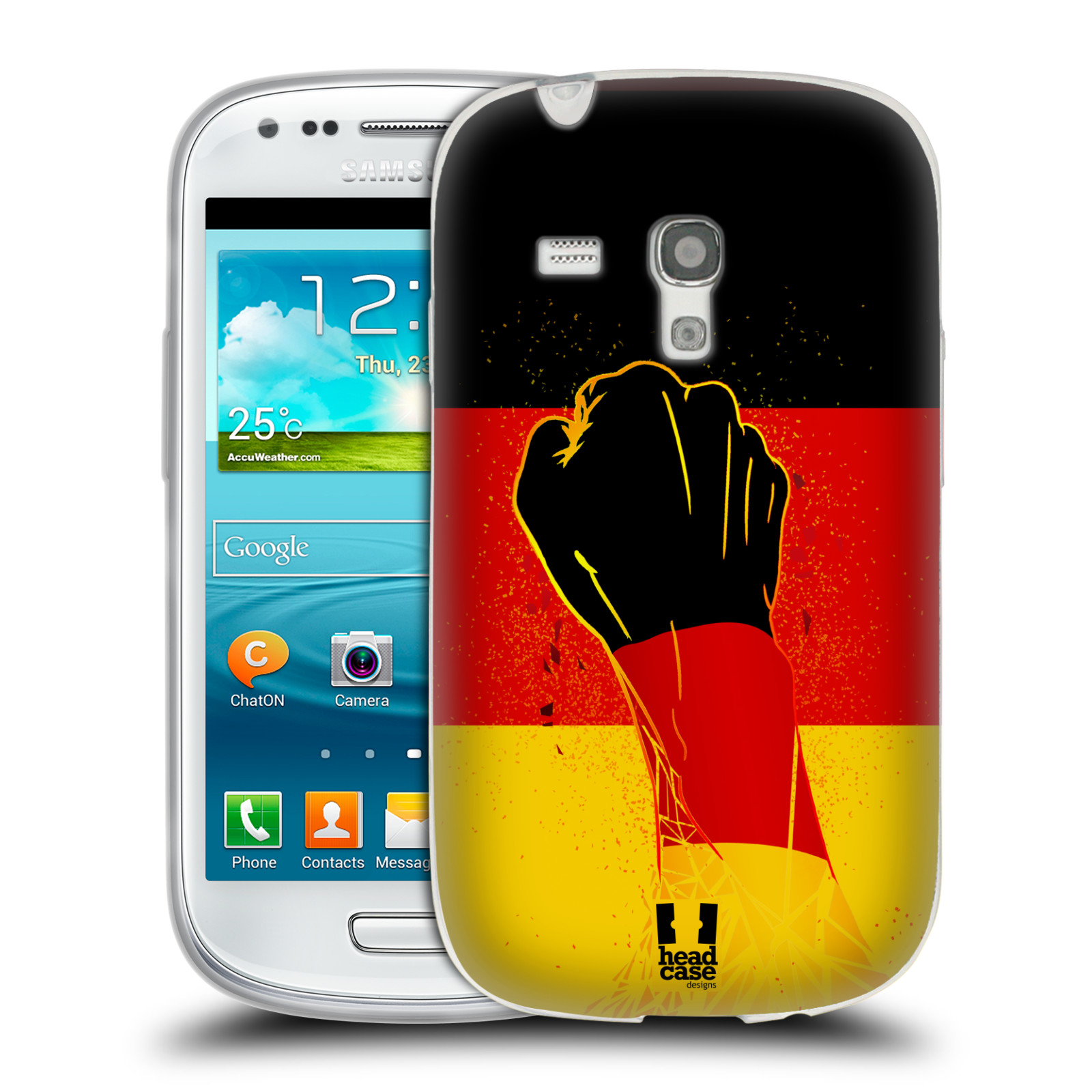 HEAD CASE silikonový obal na mobil Samsung Galaxy S3 MINI Sport fotbal fanoušek ruka