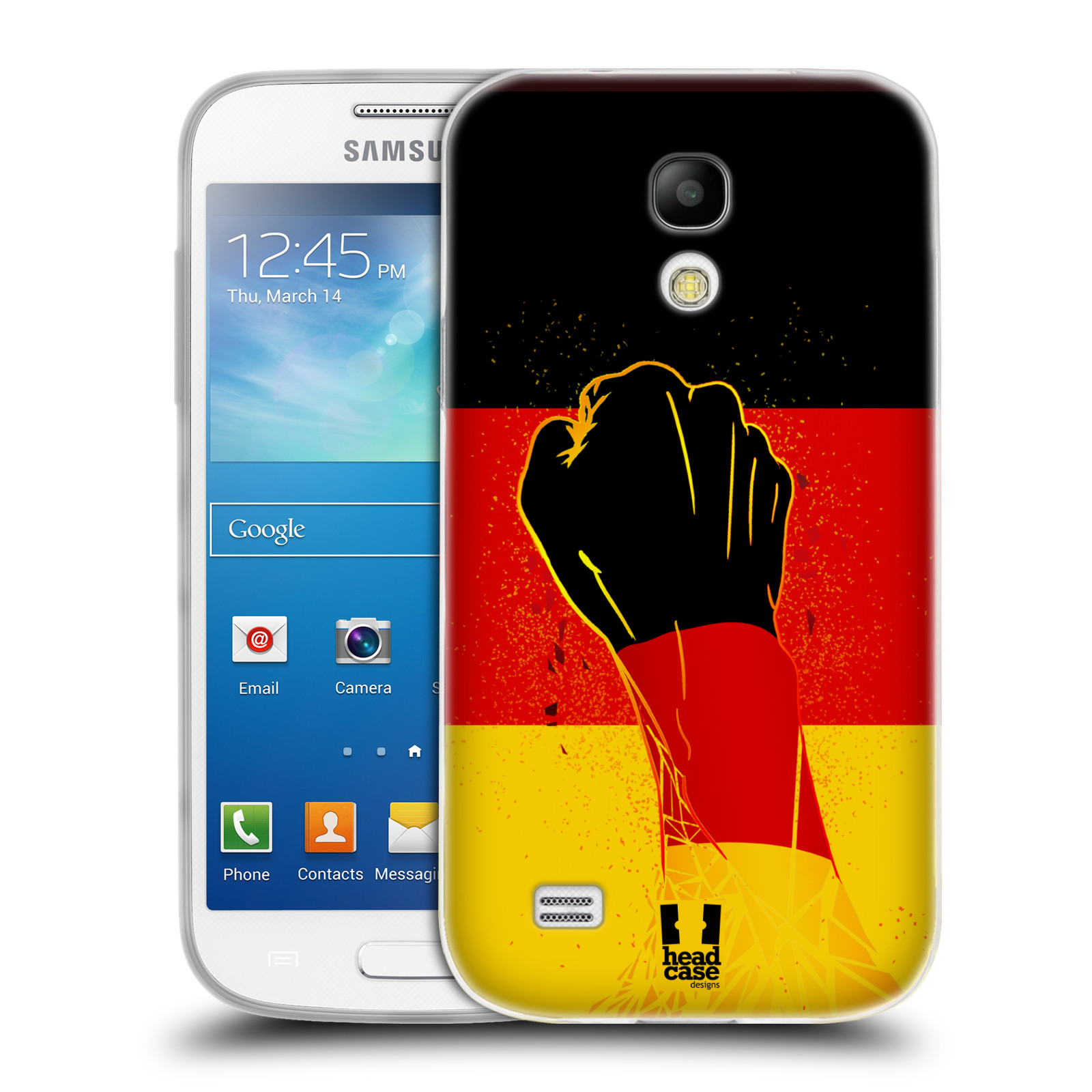 HEAD CASE silikonový obal na mobil Samsung Galaxy S4 MINI Sport fotbal fanoušek ruka