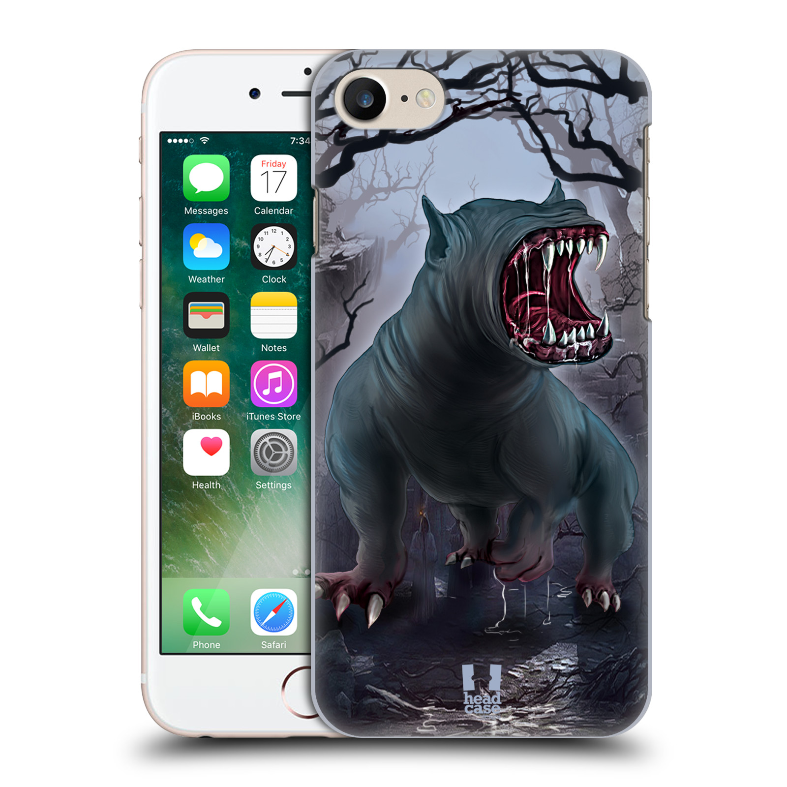 HEAD CASE plastový obal na mobil Apple Iphone 7 vzor Pohádkové příšery krvelačný pes