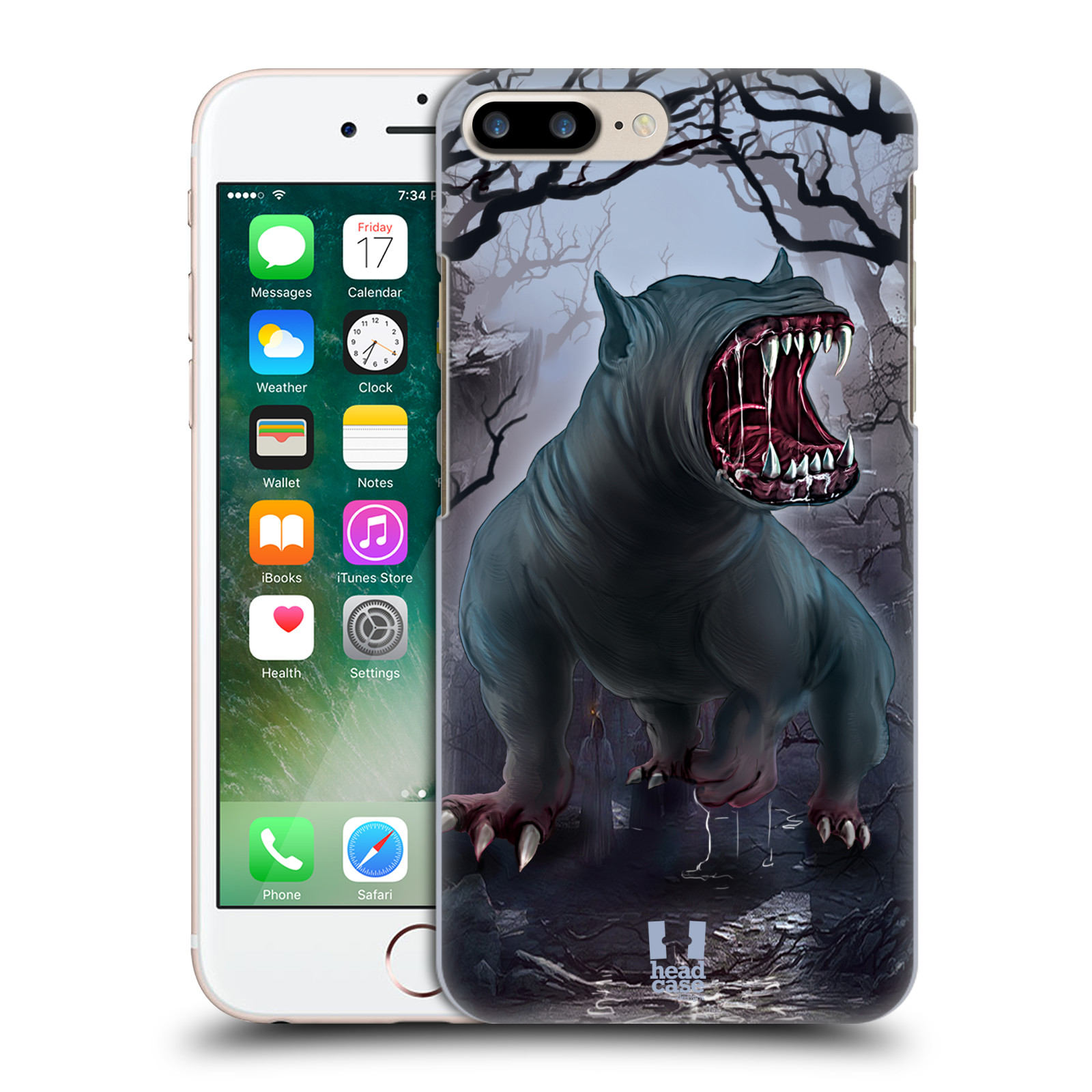 HEAD CASE plastový obal na mobil Apple Iphone 7 PLUS vzor Pohádkové příšery krvelačný pes