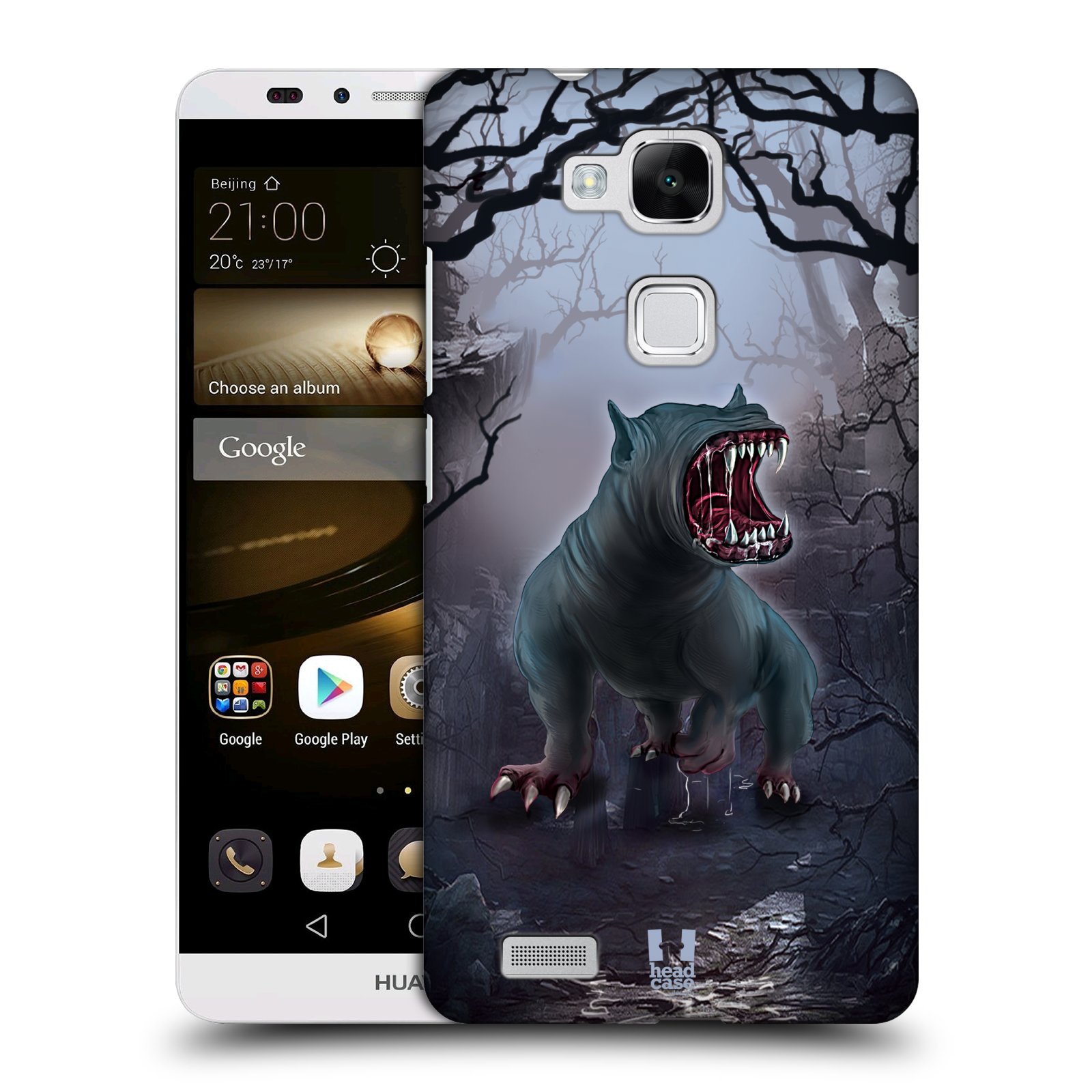 HEAD CASE plastový obal na mobil Huawei Mate 7 vzor Pohádkové příšery krvelačný pes