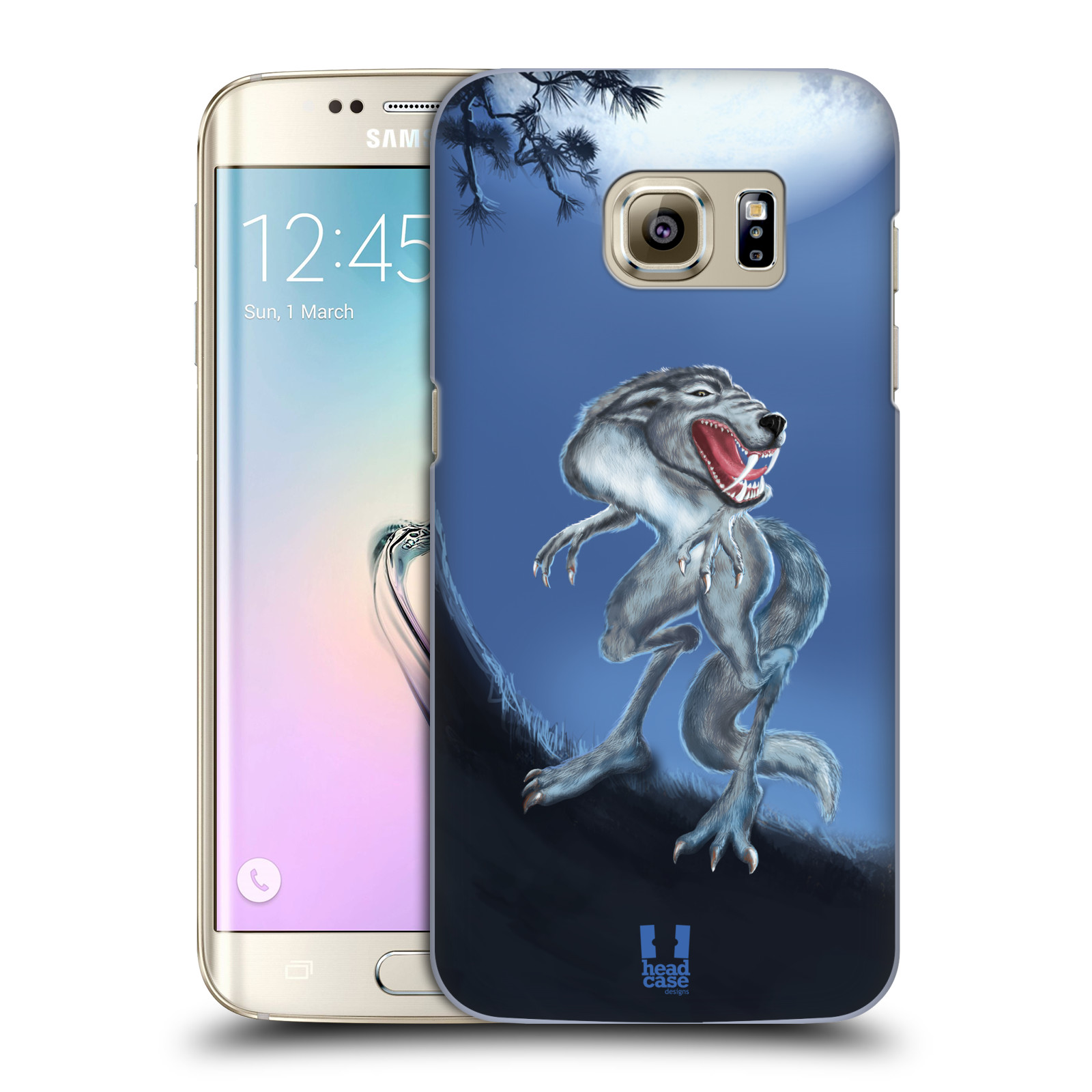 HEAD CASE plastový obal na mobil SAMSUNG GALAXY S7 EDGE vzor Pohádkové příšery hladový vlk