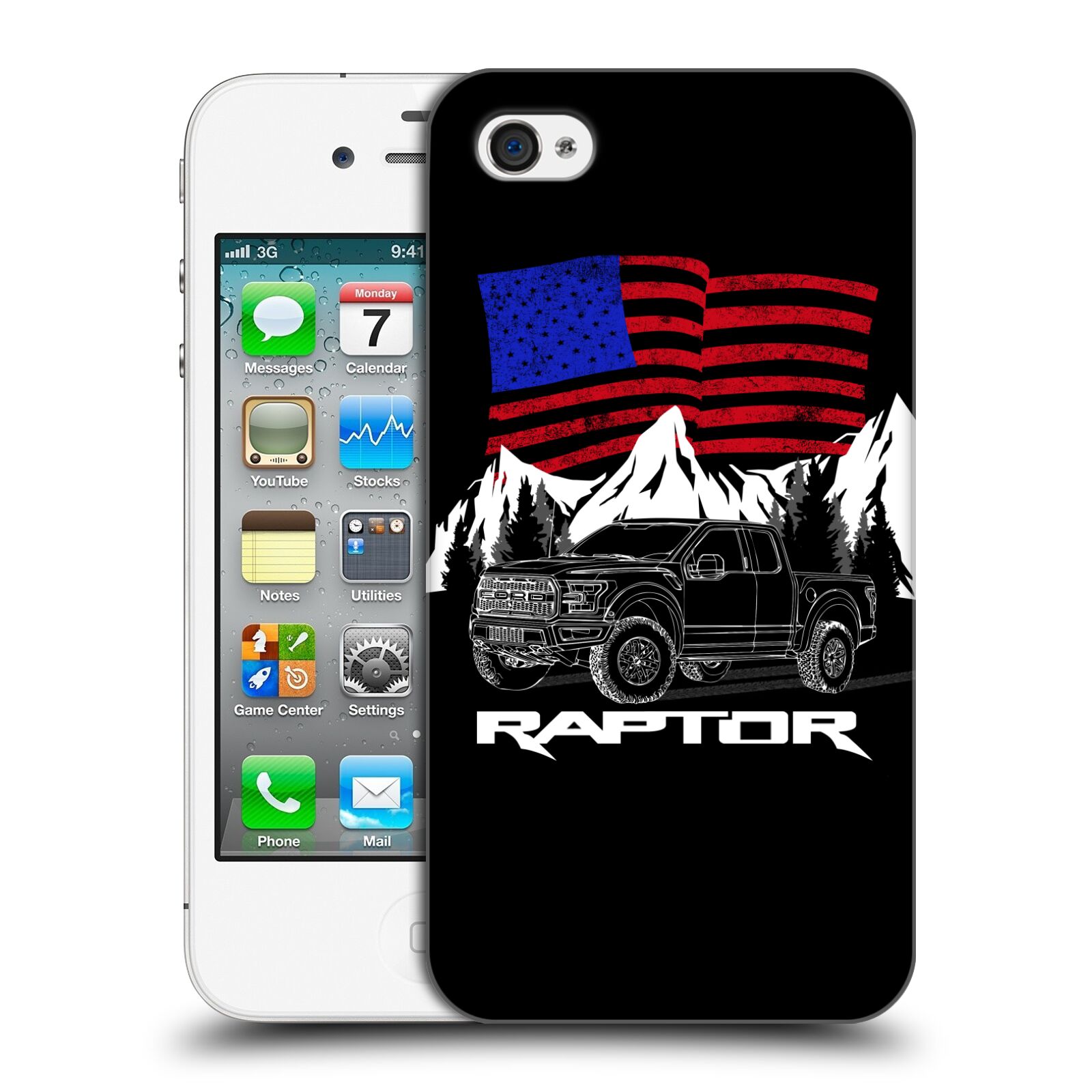 Zadní obal pro mobil Apple Iphone 4/4S - HEAD CASE - Pick Up - Ford Raptor