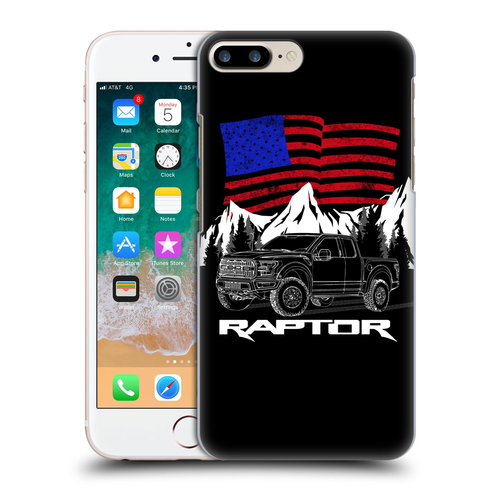 Zadní obal pro mobil Apple Iphone 7+ /  8+ - HEAD CASE - Pick Up - Ford Raptor