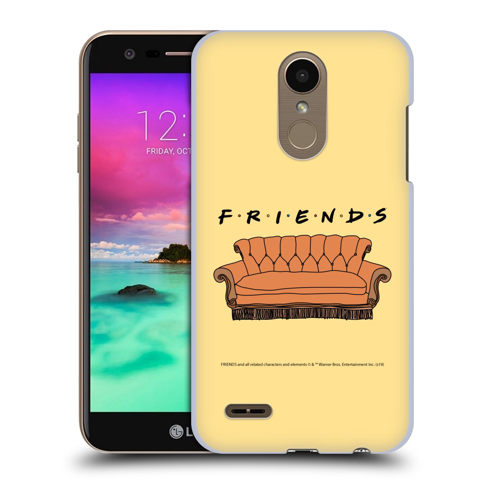 Pouzdro na mobil LG K10 2018 - HEAD CASE - Seriál Přátelé - pohovka