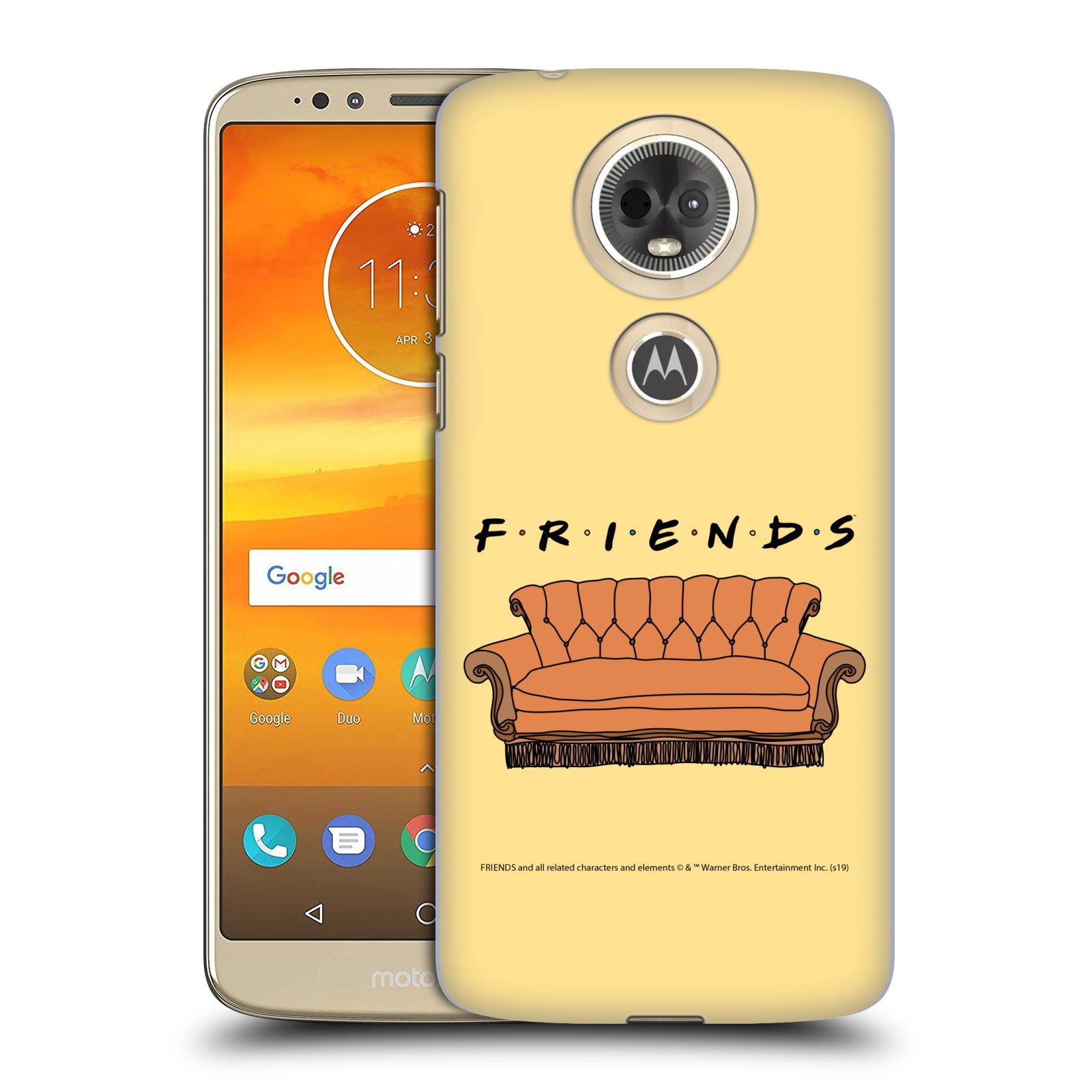 Pouzdro na mobil Motorola Moto E5 PLUS - HEAD CASE - Seriál Přátelé - pohovka