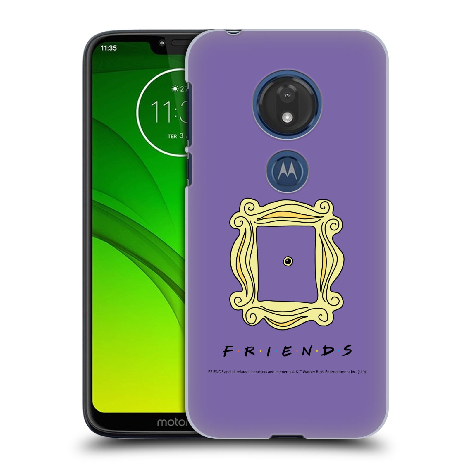 Pouzdro na mobil Motorola Moto G7 Play - HEAD CASE - Seriál Přátelé - rám obrazu kukátko