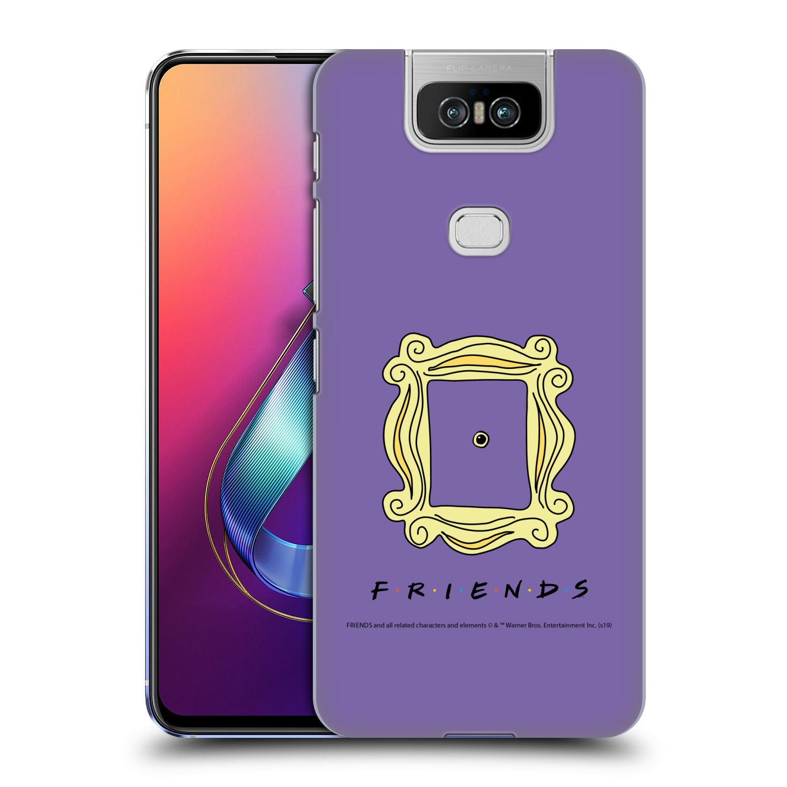 Pouzdro na mobil ASUS Zenfone 6 ZS630KL - HEAD CASE - Seriál Přátelé - rám obrazu kukátko