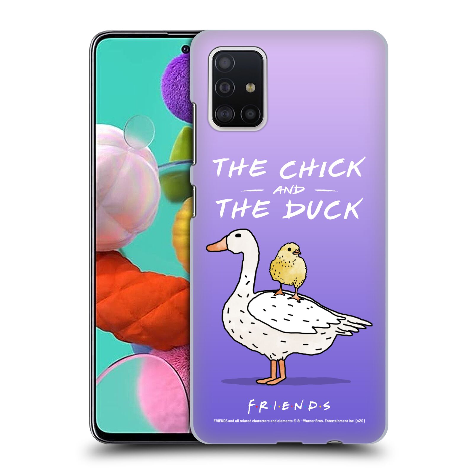 Obal na mobil Samsung Galaxy A51 - HEAD CASE  - Přátelé - kuře a kachna