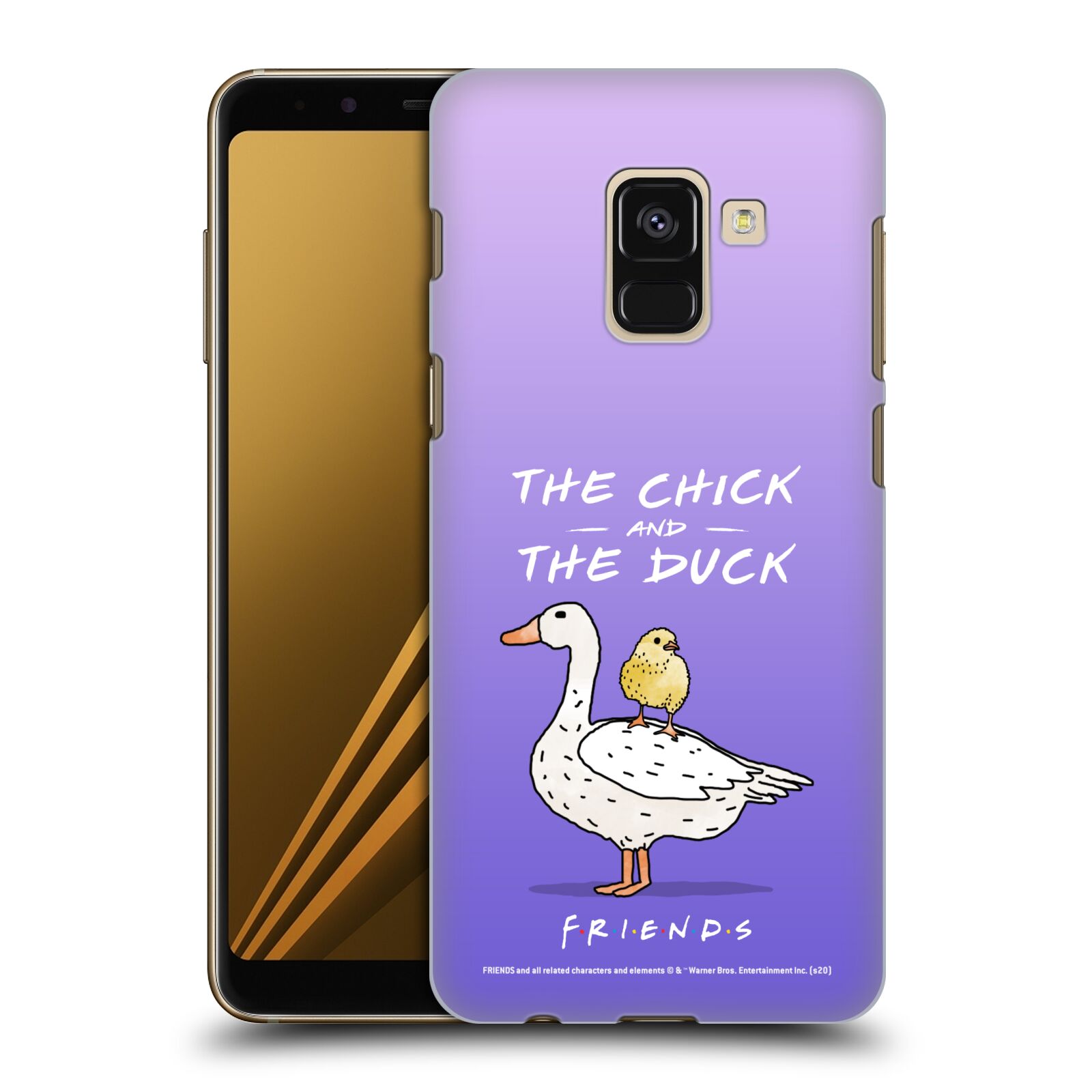Obal na mobil Samsung Galaxy A8+ 2018, A8 PLUS 2018 - HEAD CASE  - Přátelé - kuře a kachna