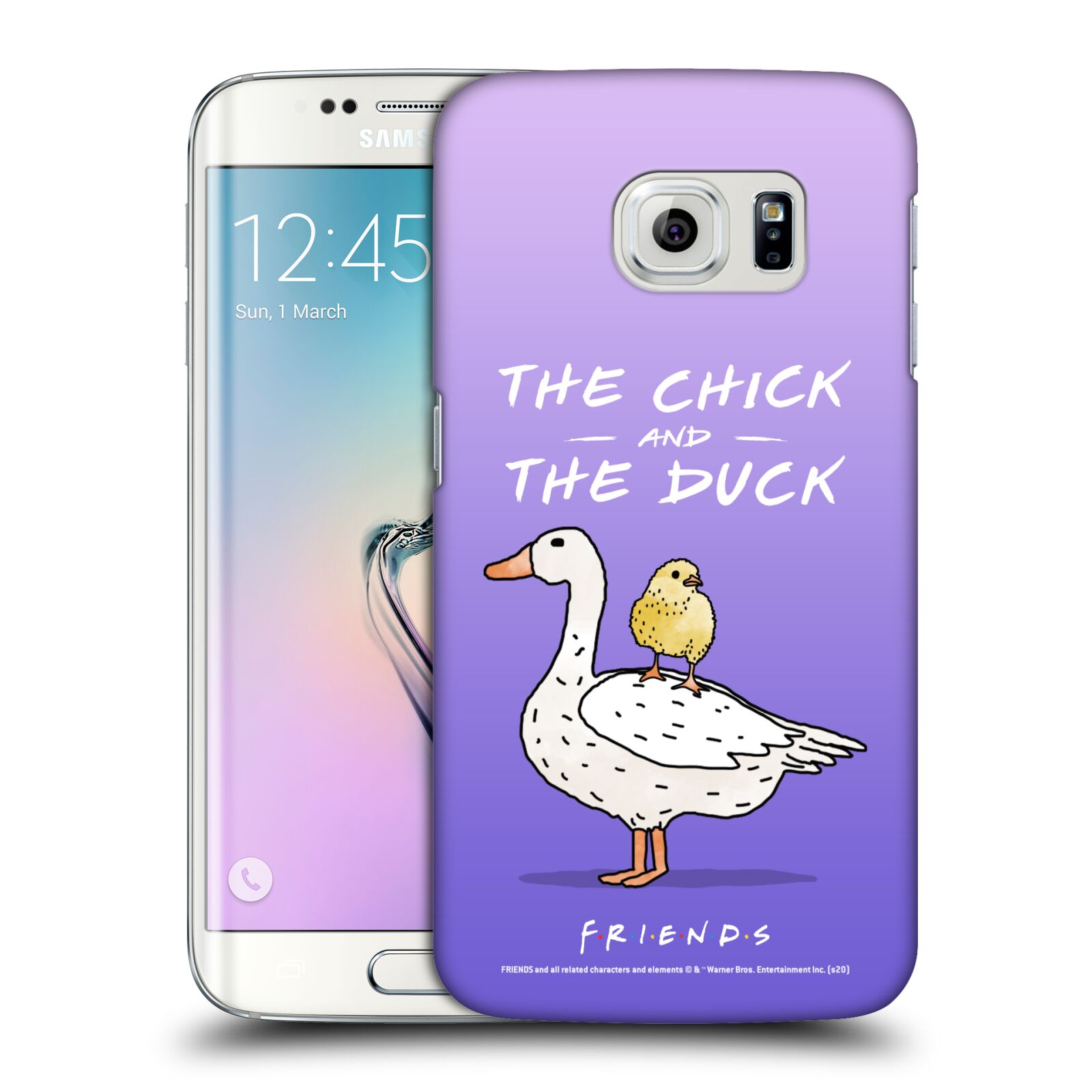 Obal na mobil Samsung Galaxy S6 EDGE - HEAD CASE  - Přátelé - kuře a kachna