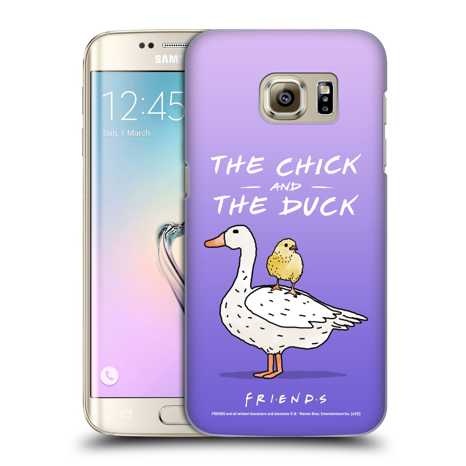 Obal na mobil Samsung Galaxy S7 EDGE - HEAD CASE  - Přátelé - kuře a kachna