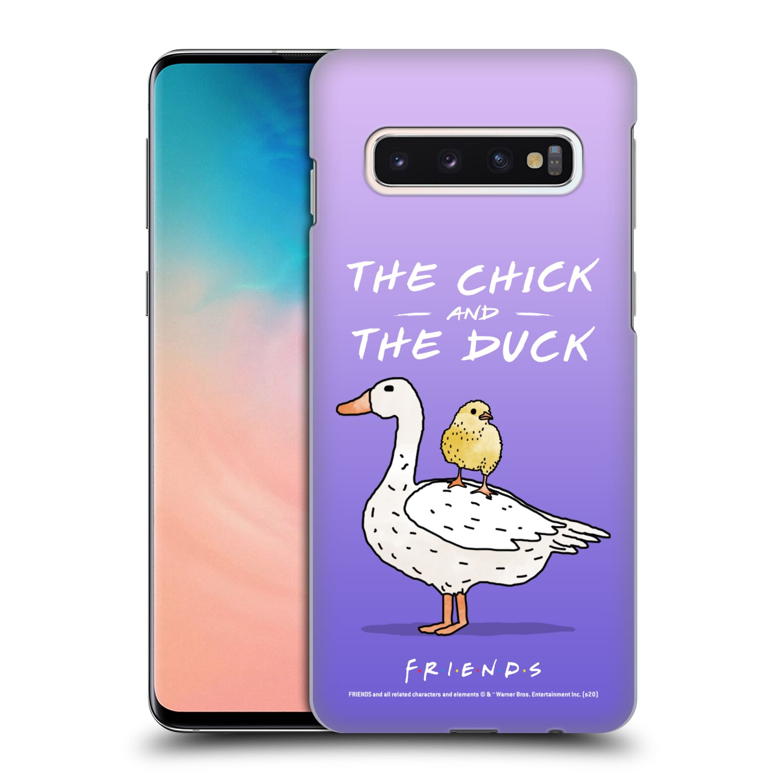 Obal na mobil Samsung Galaxy S10 - HEAD CASE  - Přátelé - kuře a kachna