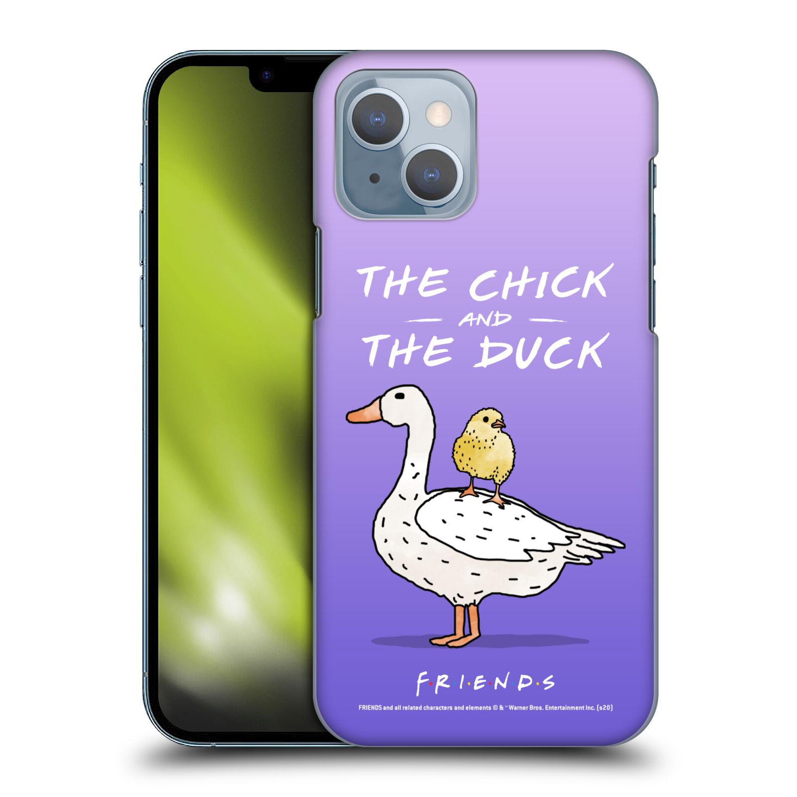 Obal na mobil Apple Iphone 14 - HEAD CASE  - Přátelé - kuře a kachna