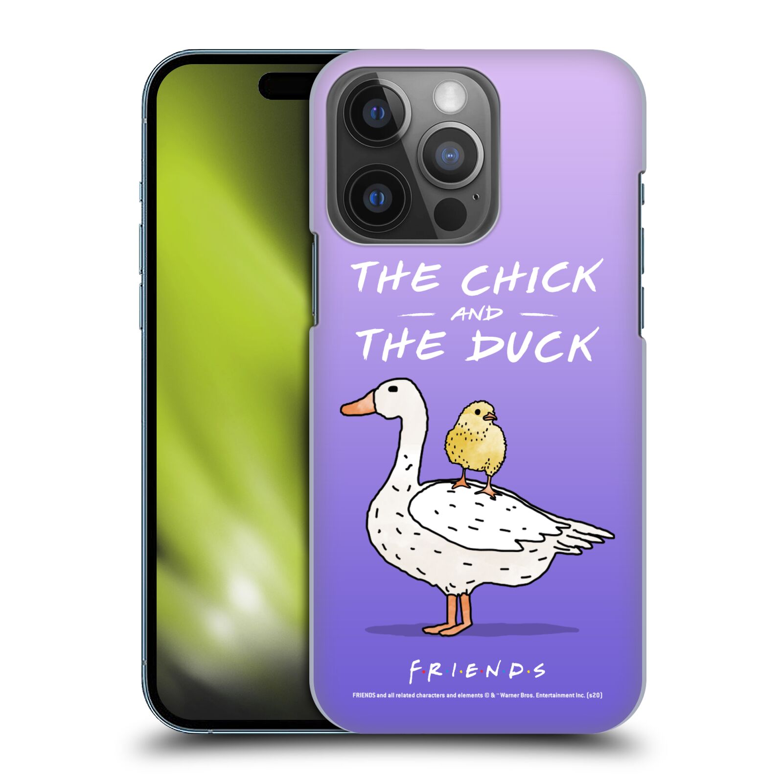 Obal na mobil Apple Iphone 14 PRO - HEAD CASE  - Přátelé - kuře a kachna