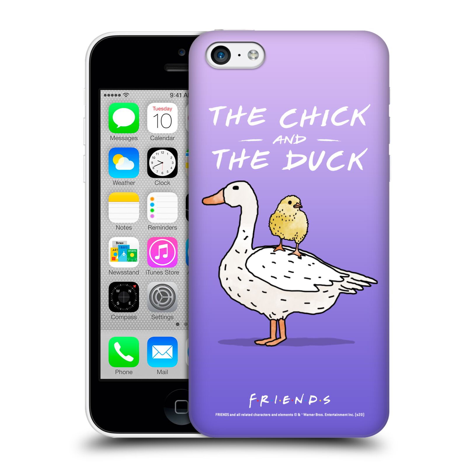 Obal na mobil Apple Iphone 5C - HEAD CASE  - Přátelé - kuře a kachna