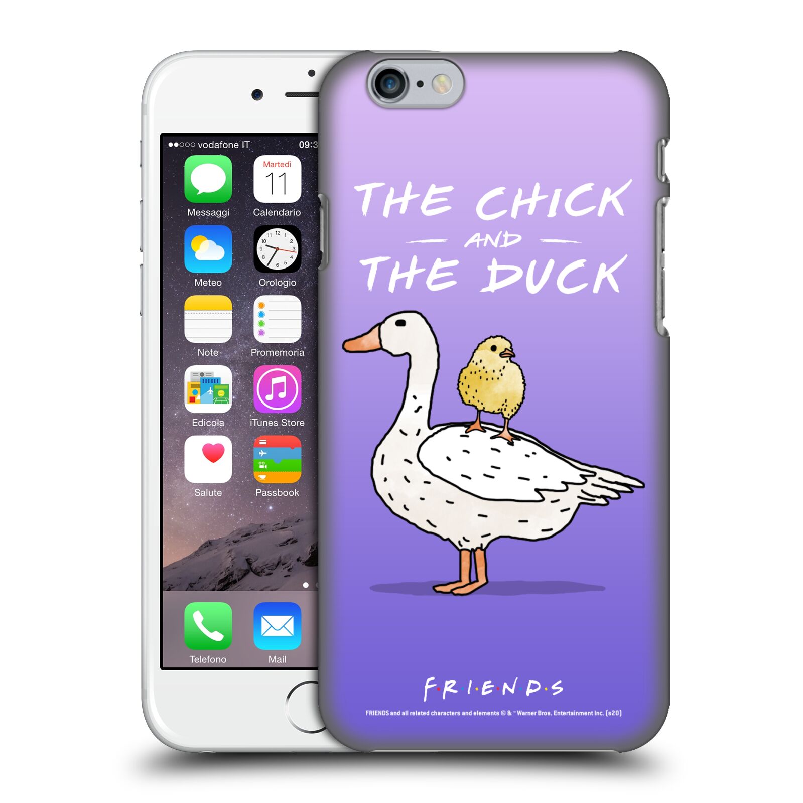 Obal na mobil Apple Iphone 6/6S - HEAD CASE  - Přátelé - kuře a kachna