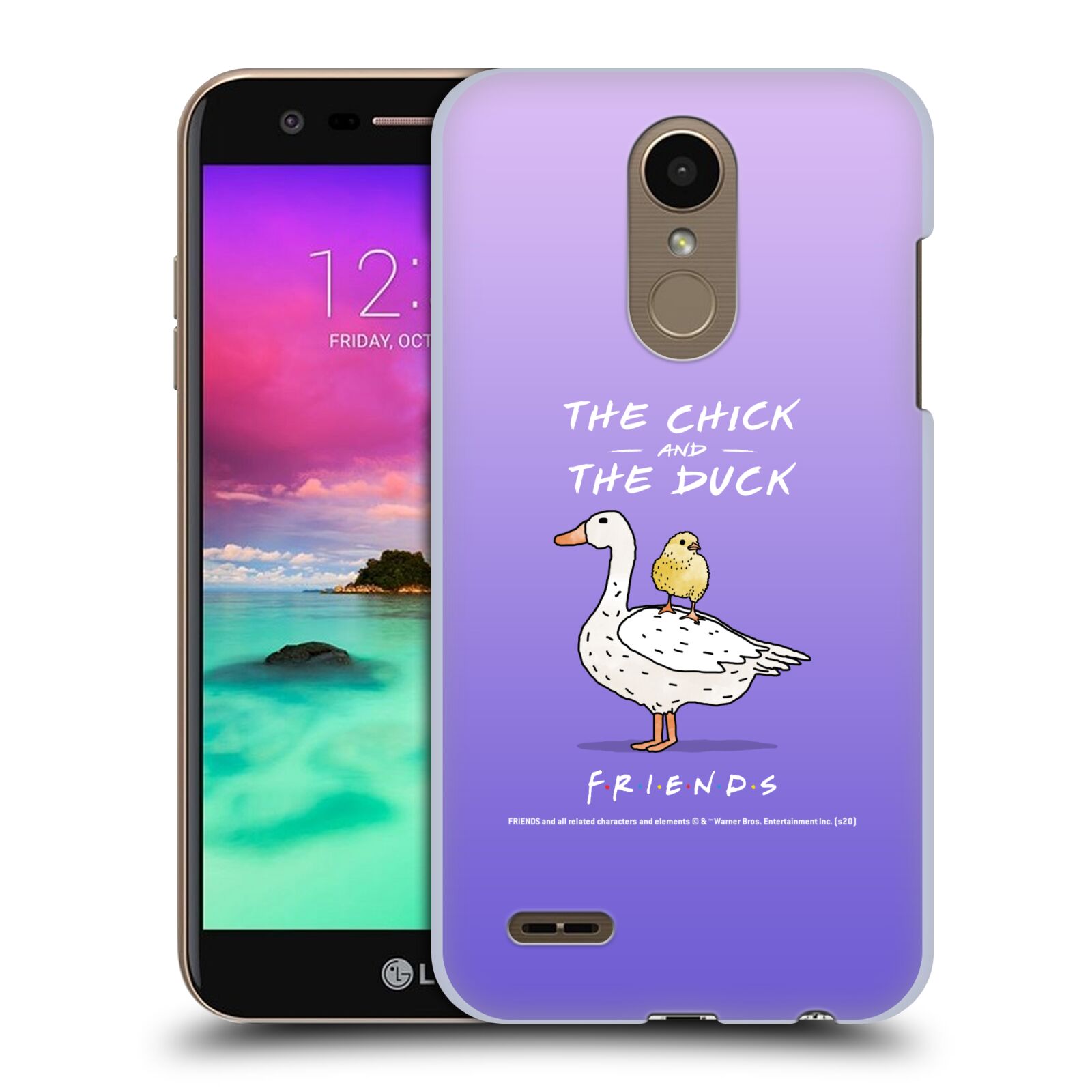 Obal na mobil LG K10 2018 - HEAD CASE  - Přátelé - kuře a kachna