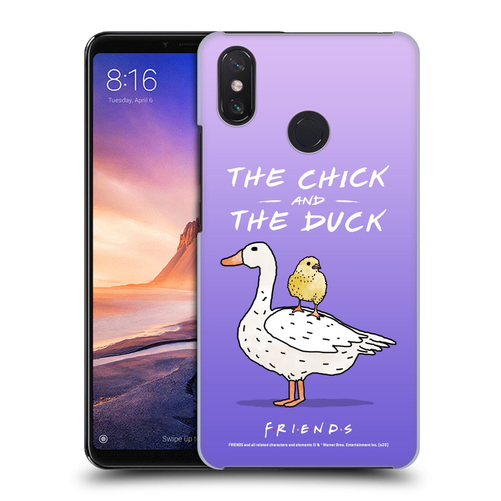 Obal na mobil Xiaomi Mi Max 3 - HEAD CASE  - Přátelé - kuře a kachna