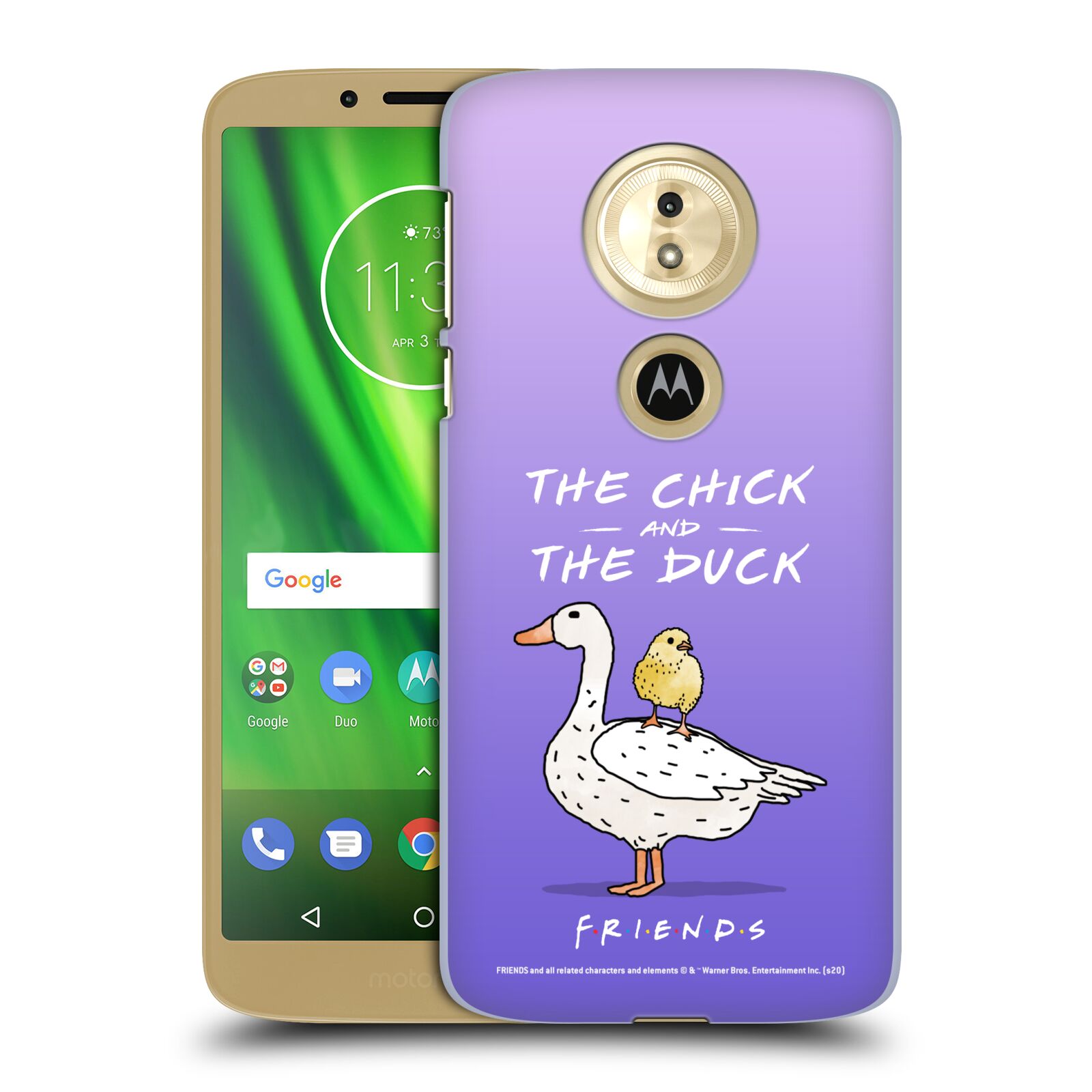 Obal na mobil Motorola Moto E5 - HEAD CASE  - Přátelé - kuře a kachna