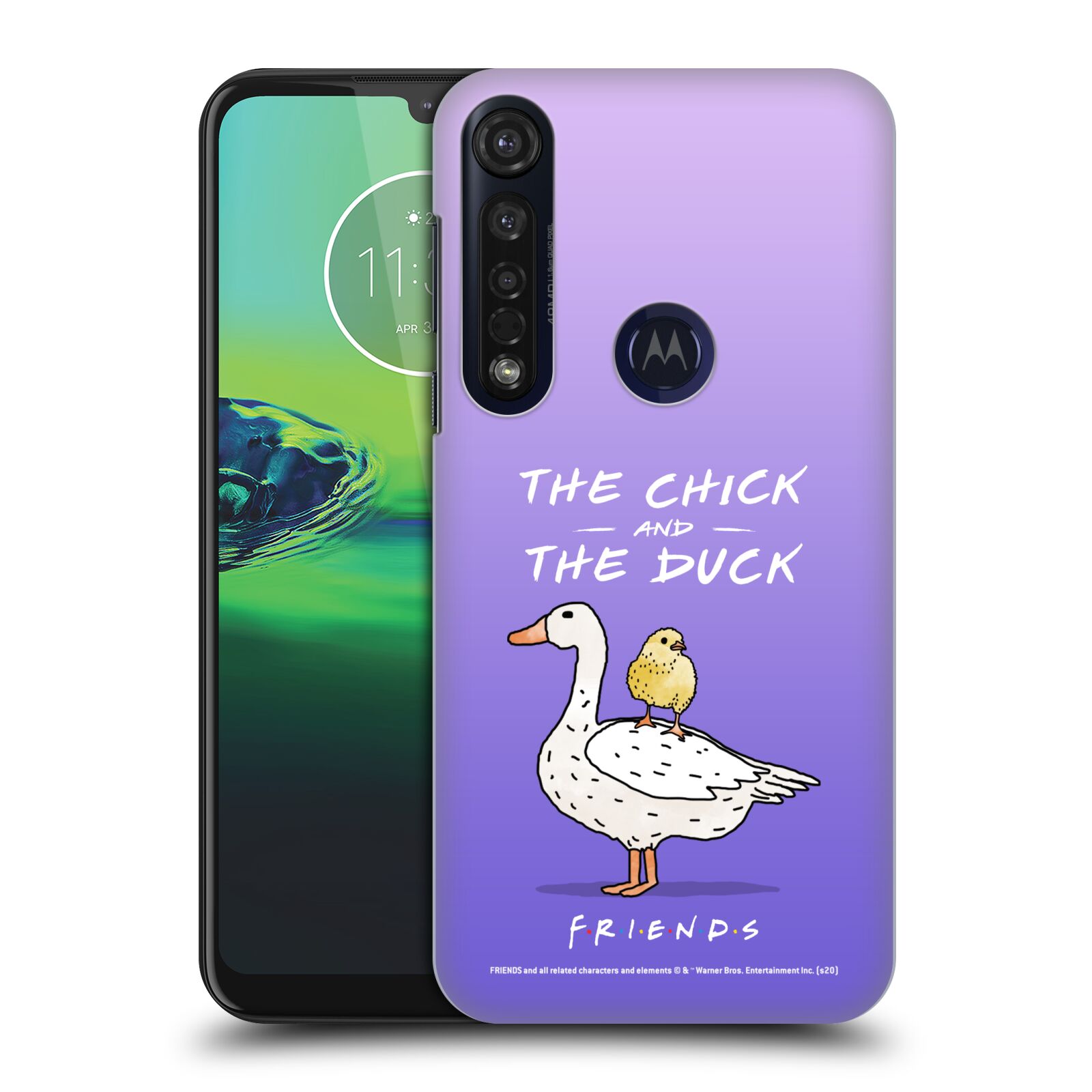 Obal na mobil Motorola Moto G8 PLUS - HEAD CASE  - Přátelé - kuře a kachna