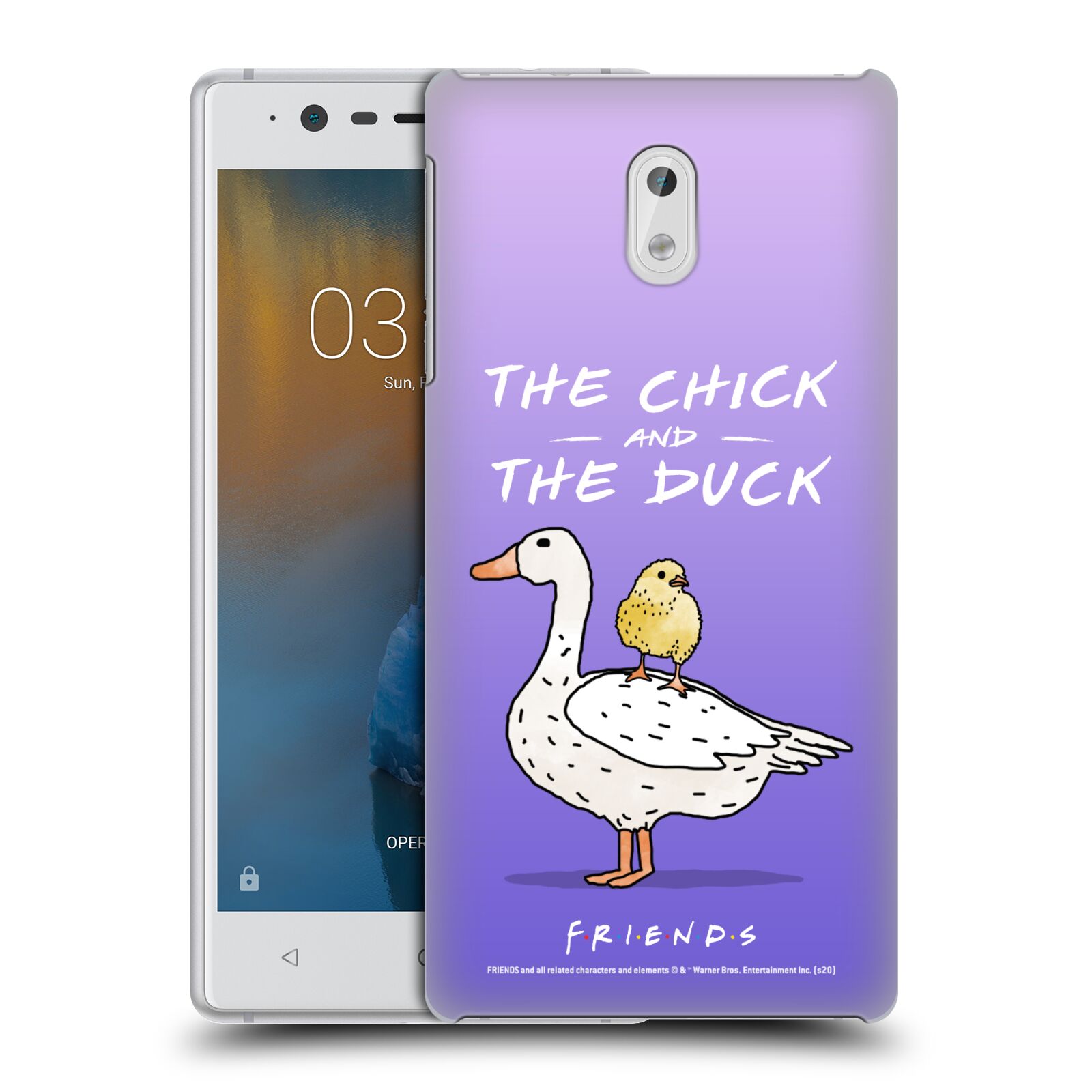 Obal na mobil Nokia 3 - HEAD CASE  - Přátelé - kuře a kachna